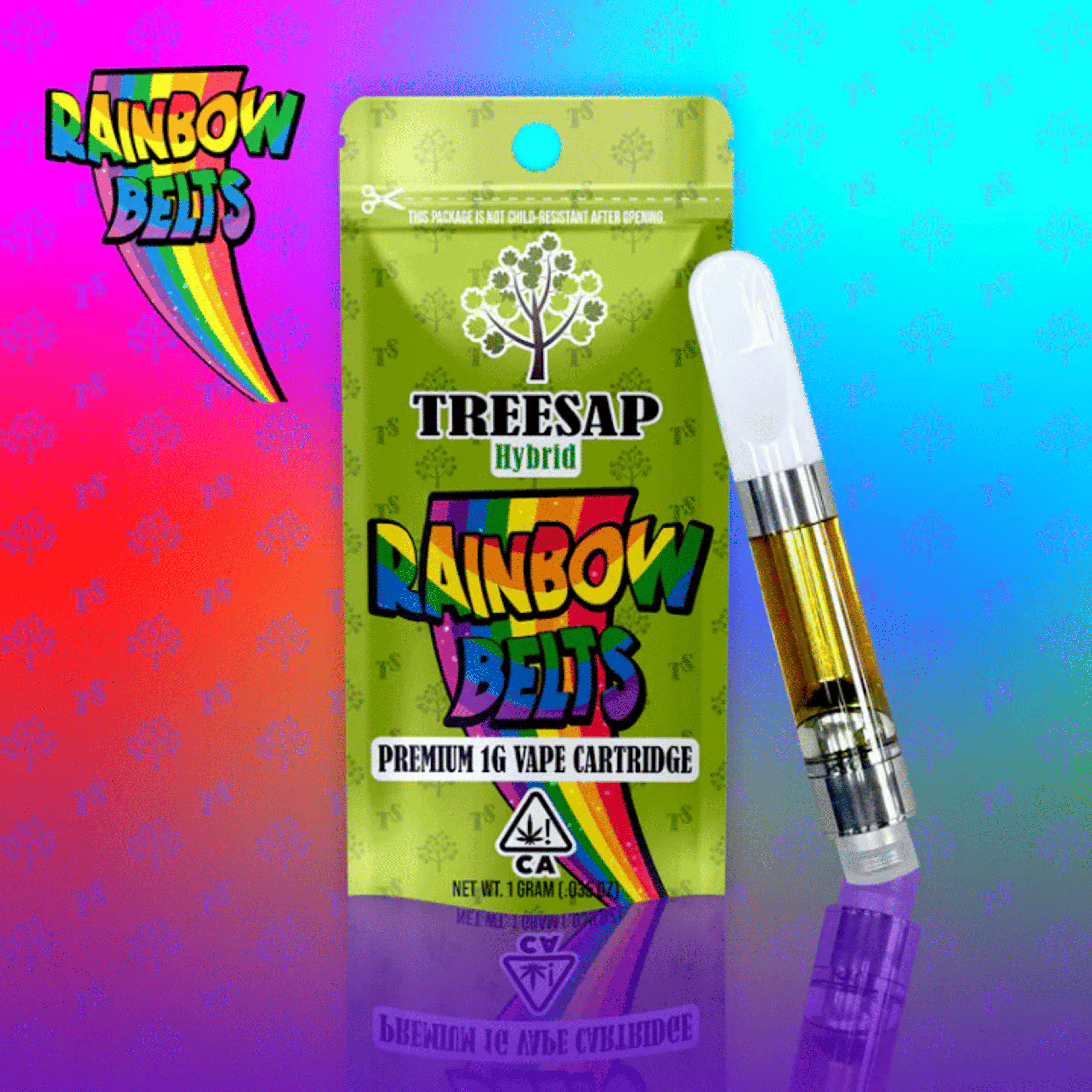 Treesap | 1g - Rainbow Belts - Cartridge - Hybrid - Treesap - - $13.77 - Vape Carts
