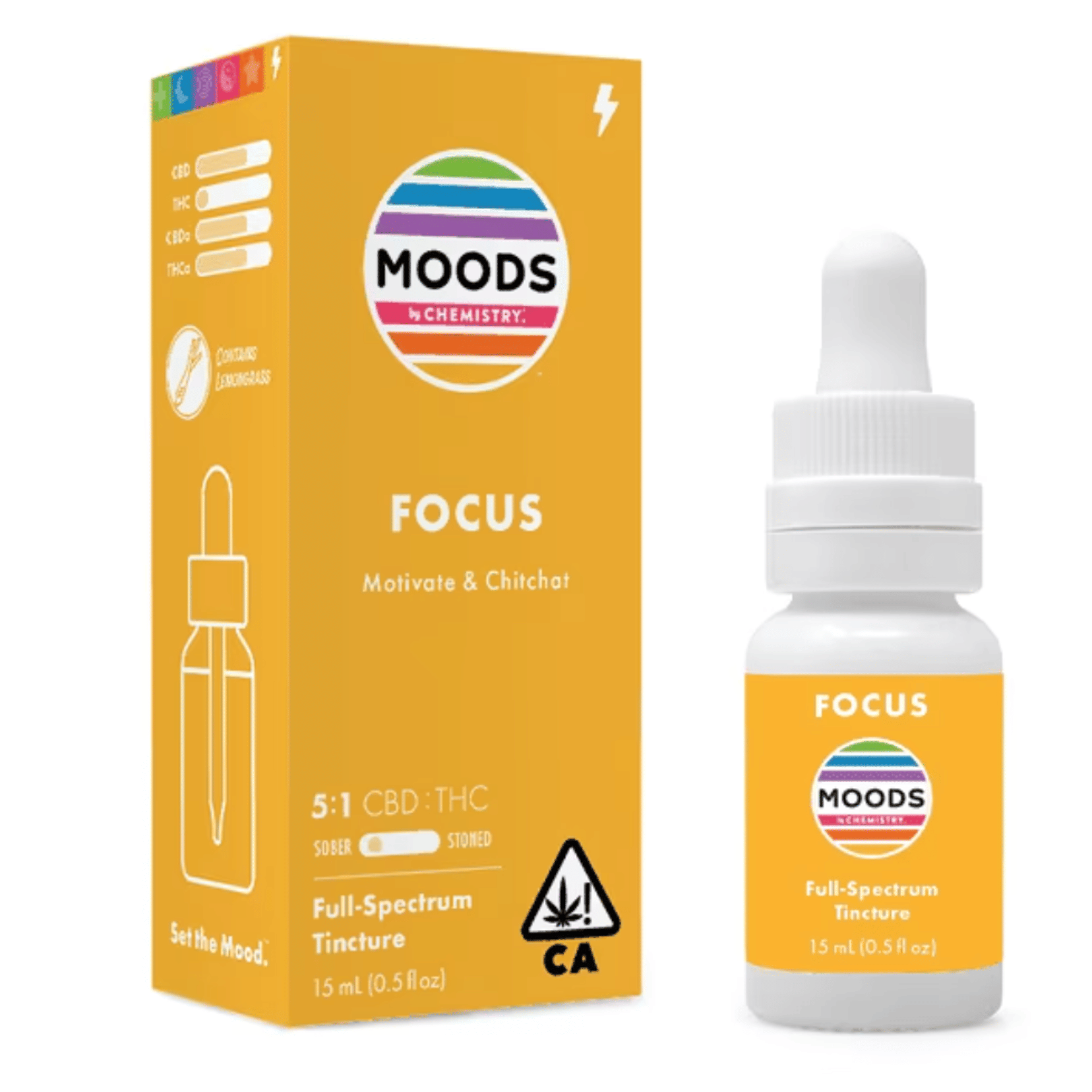 Focus ๐Yellow Moods๐ 5:1 CBD Tincture - Chemistry - - $29.27 - Edibles