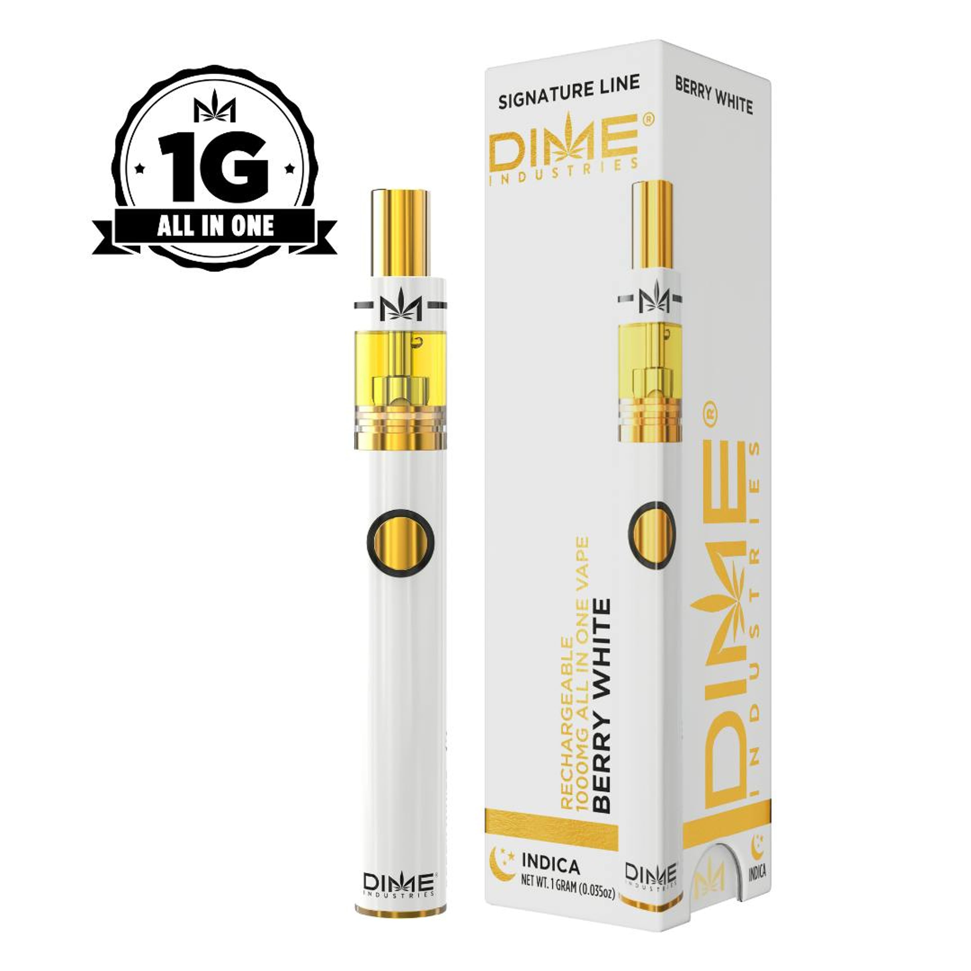 Dime Industries | 1000mg - Berry White - AIO - Indica - Dime Industries - - $26 - All-In-Ones