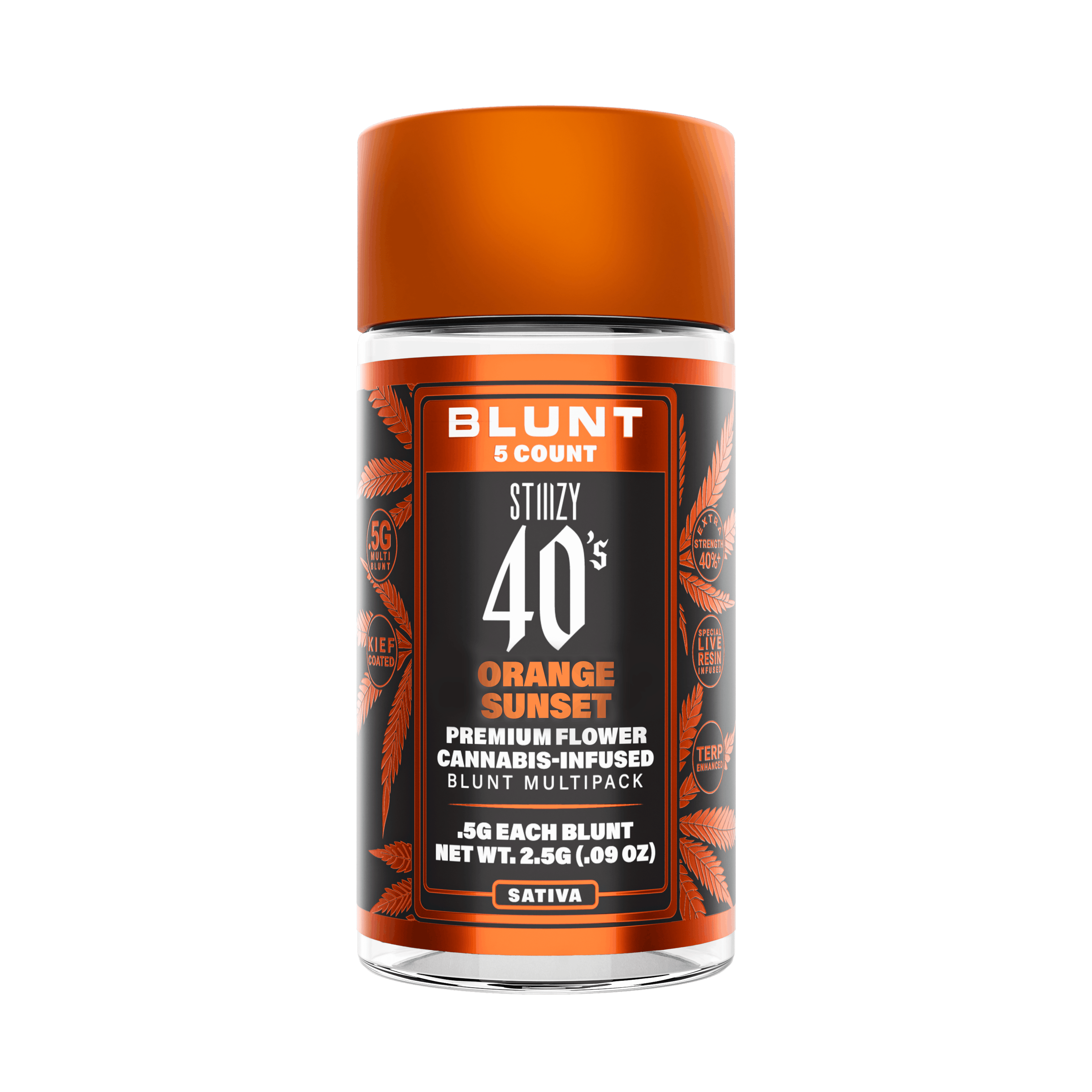 Orange Sunset - 40's Mini Blunts - STIIIZY - 2.5g (5-Pack) - $35.99 - Infused Pre-Rolls