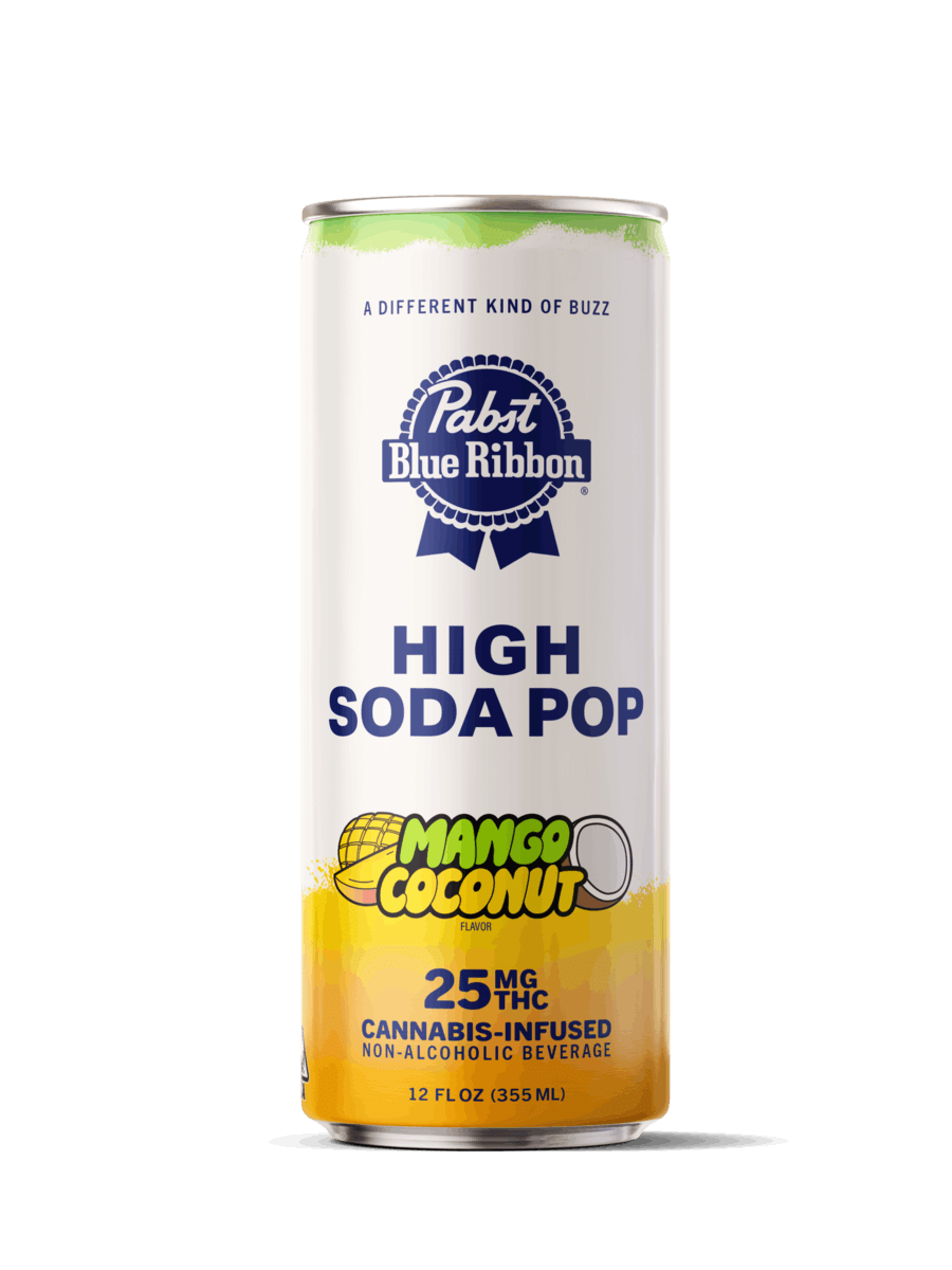 PABST | PBR Cannabis Infused High SodaPop - Mango Coconut | 25mg | Single - Pabst (PBR) -  - $8 - Drinks