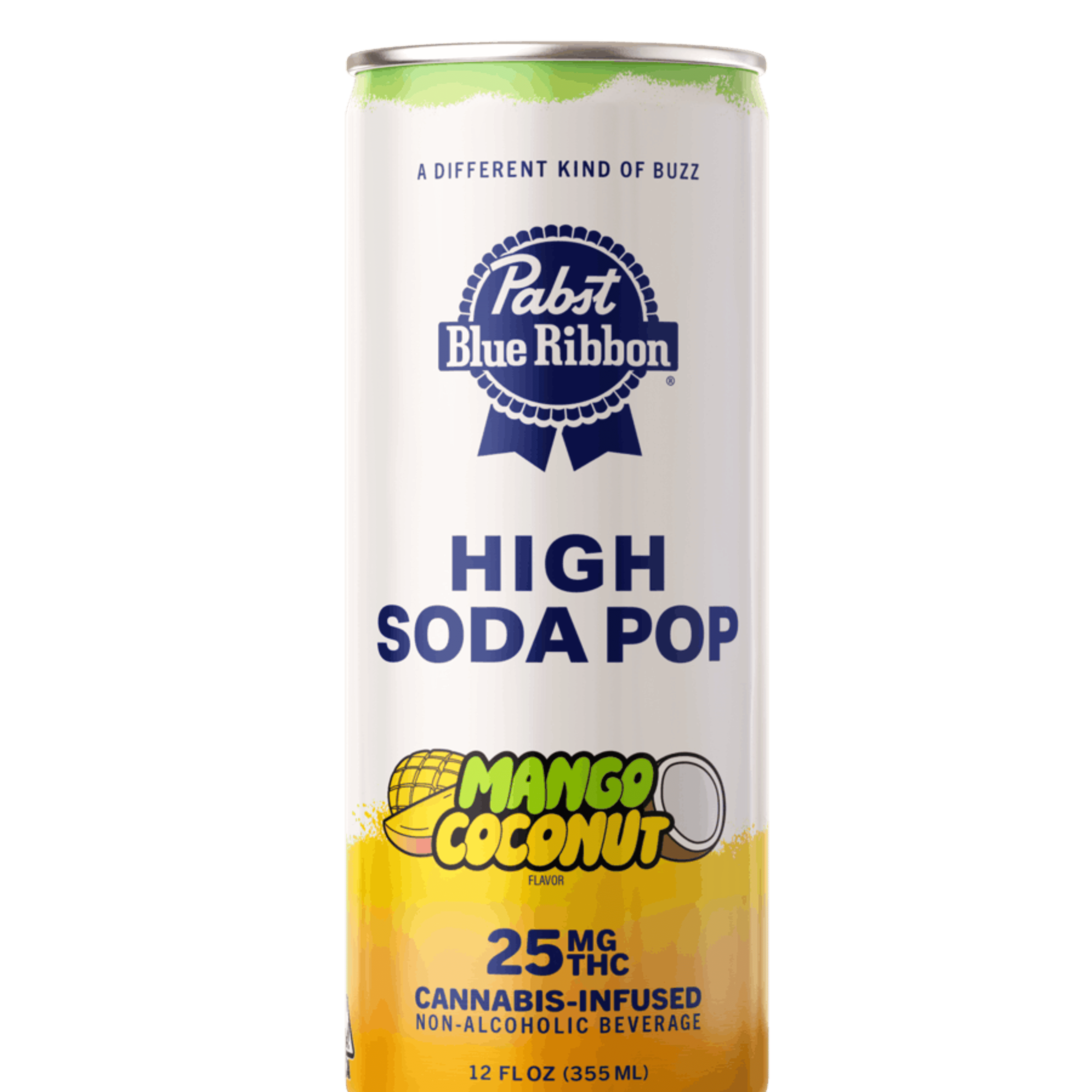 PABST | PBR Cannabis Infused High SodaPop - Mango Coconut | 25mg | Single - Pabst (PBR) - - $8 - Drinks