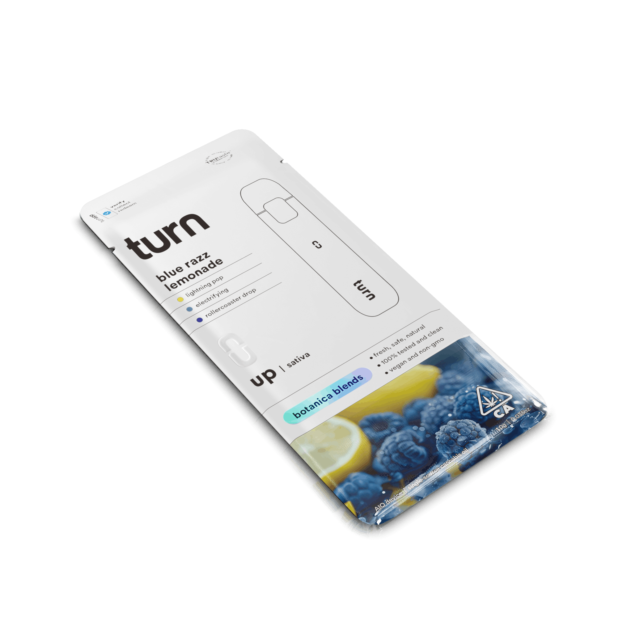 Turn Up Botanica Blends | 1g - Blue Razz Lemonade - AIO - Sativa - Turn -  - $27 - All-In-Ones