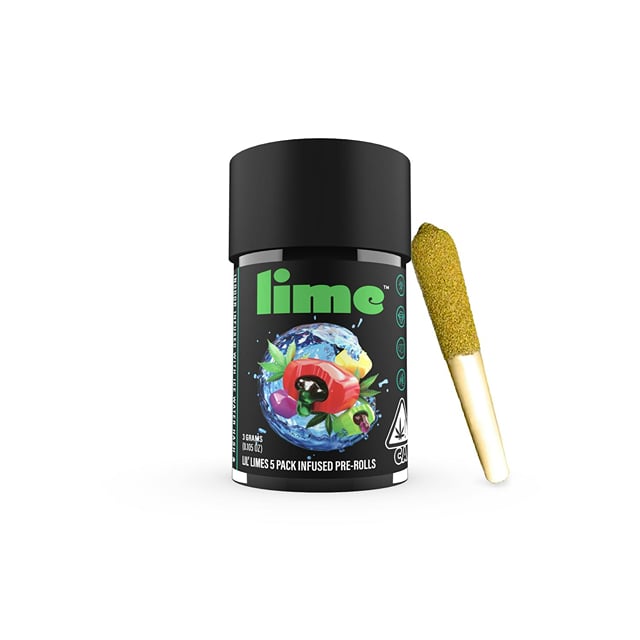Pineapple Express | 5pk Lil' Limes | 3g | Infused Prerolls w/ Live Resin & Ice Water Hash