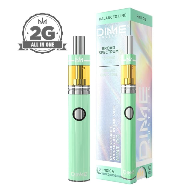 Dime Industries | 2000mg THC:CBD:CBN - Mint OG - AIO - Indica
