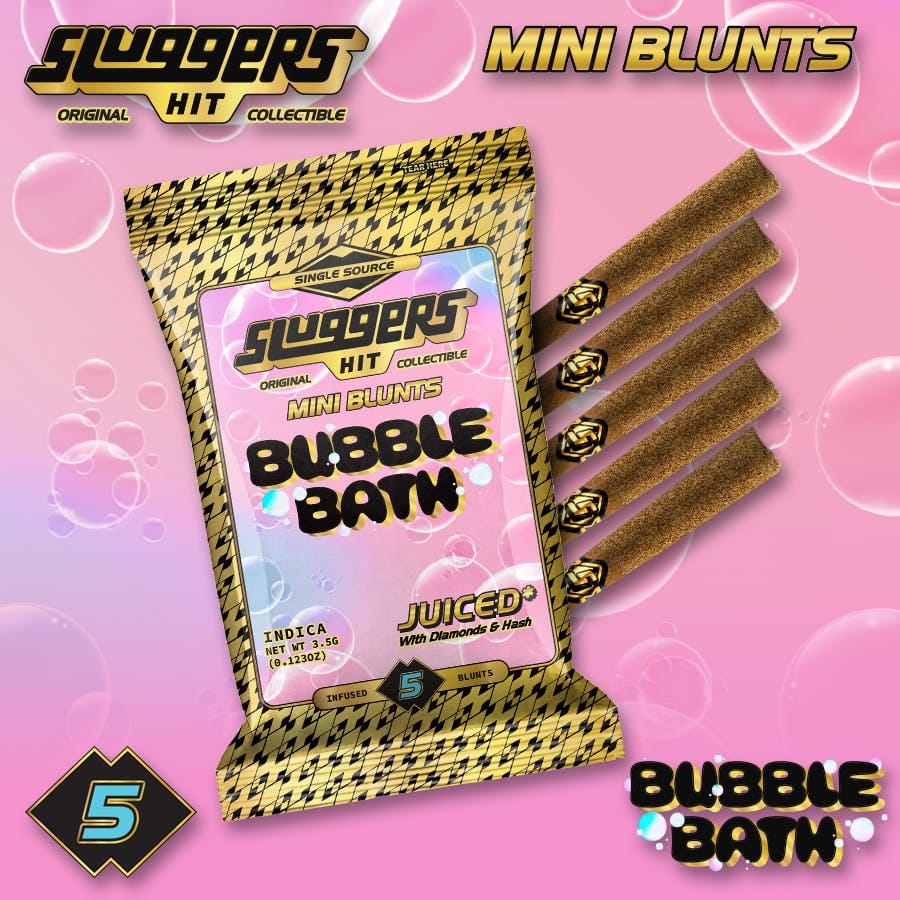 Bubble Bath 3.5g 5pk Infused Mini Blunts - Sluggers -  - $45 - Flowers
