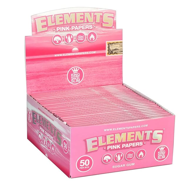 Elements - Pink Rolling Papers - King Size