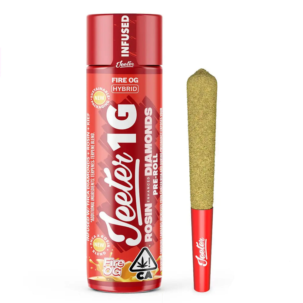 Fire OG (H) - 1g Infused Preroll *B2G1 EVERYDAY* - Jeeter - Fire OG (H) - $14.99 - Pre-Rolls