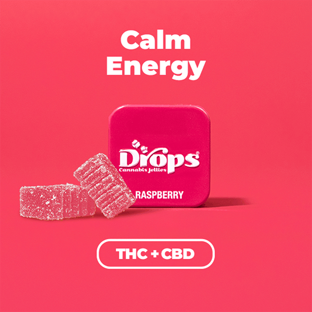 Raspberry | Calm Energy | 2pk 2:1 THC:CBD Jellies