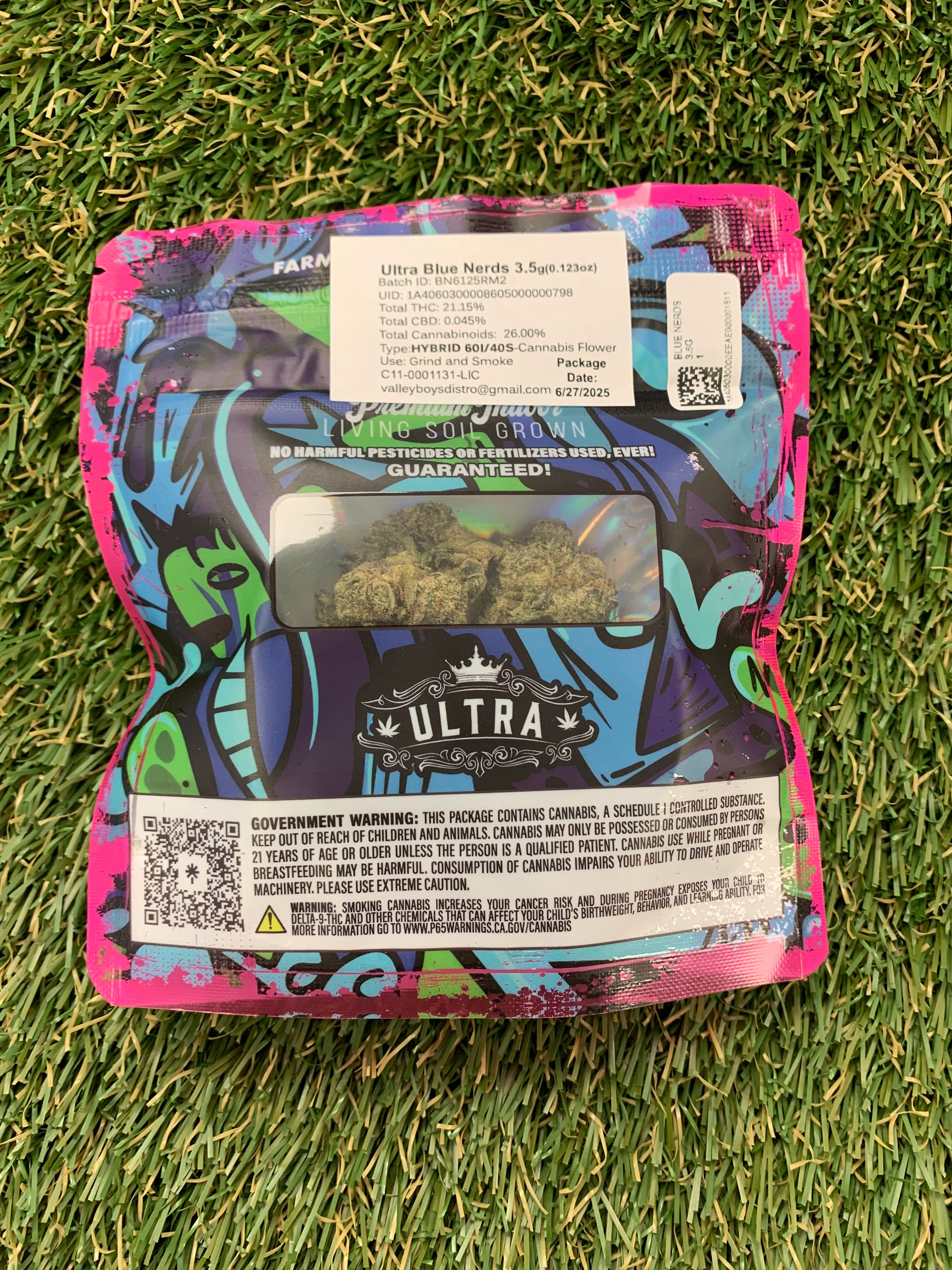 BLUE NERDS 3.5G - ULTRA -  - $21.50 - Flower