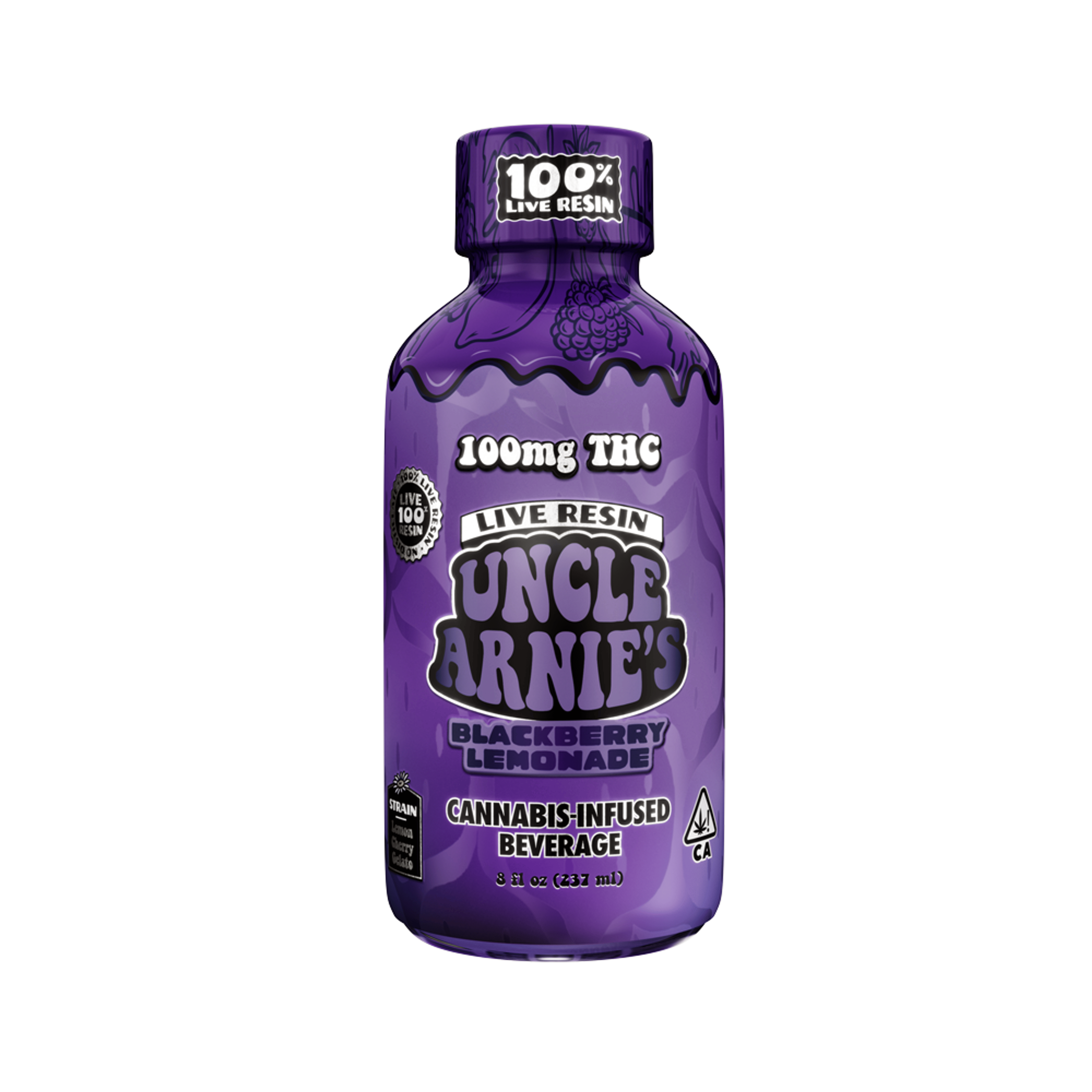 Blackberry Lemonade Live Resin (100Mg) (8OZ) - Uncle Arnie's - - $12 - Beverage