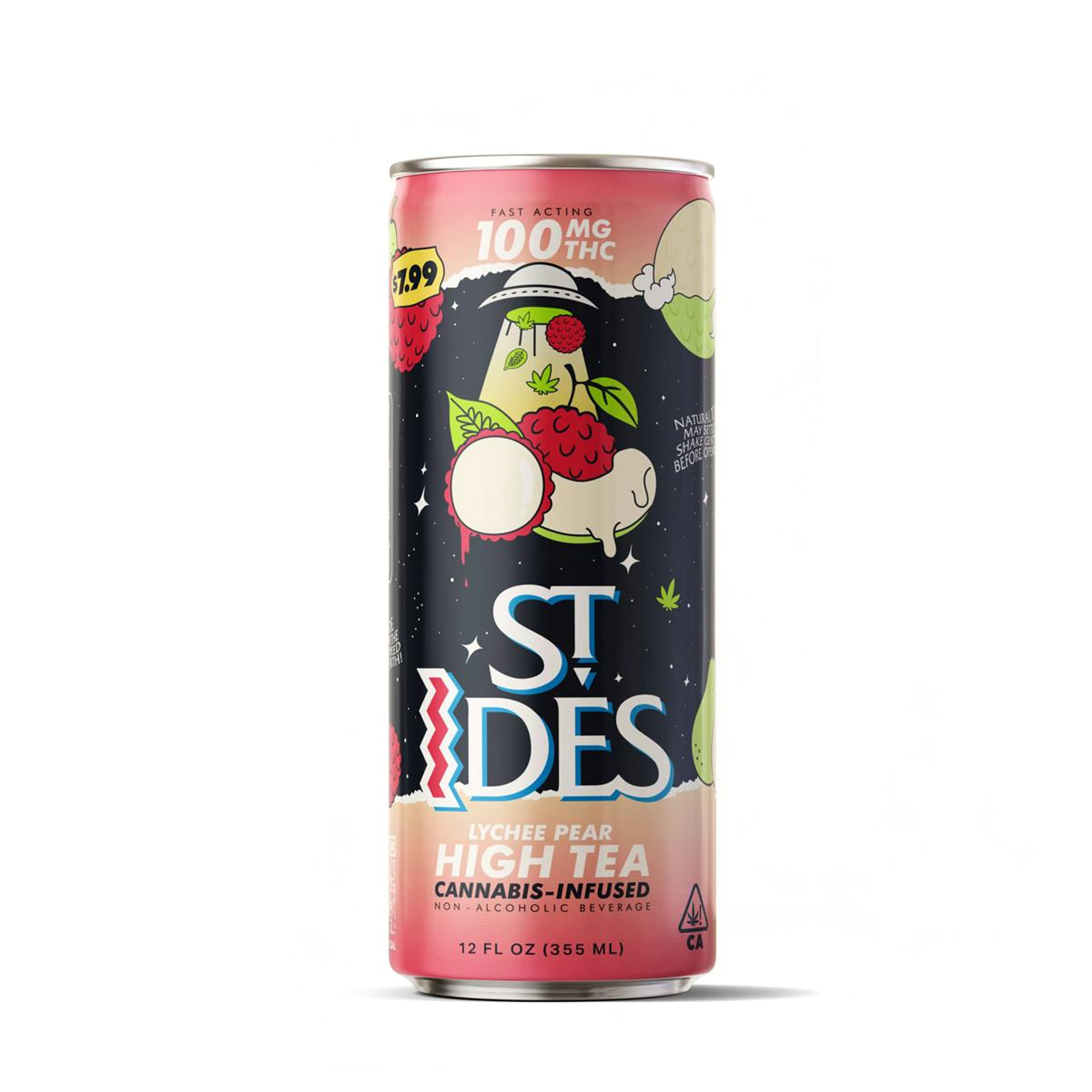 Lychee Pear 100mg High Tea - St. Ides - - $8 - Infused Beverage