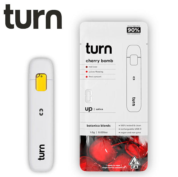 Turn AIO - Cherry Bomb - Botanica Blends All In One Vape - 1g