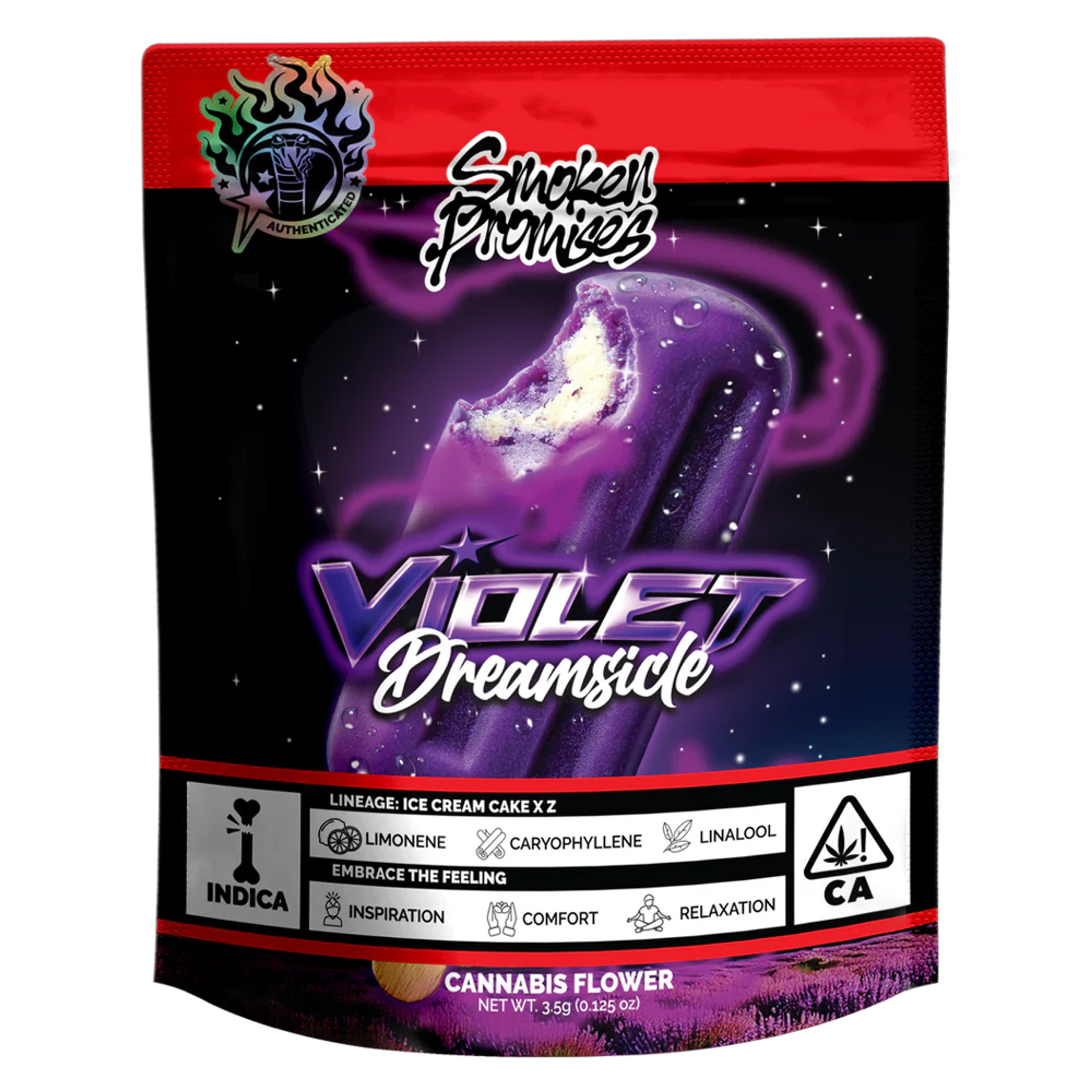 Violet Dreams (I) 30.22% - 3.5g - Smoken Promises - Eighth - $32 - Flower