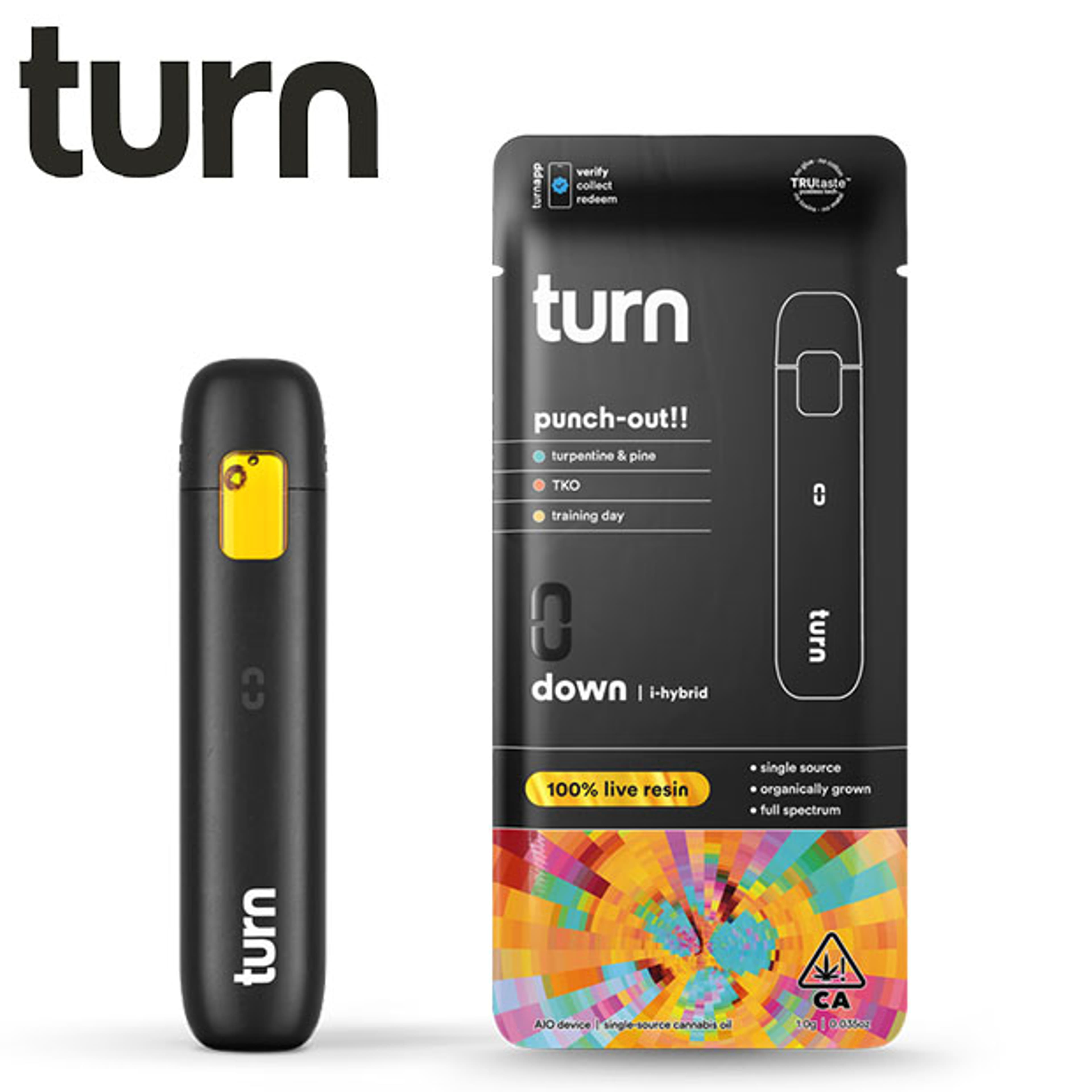 Turn AIO - Punch-Out!! - Live Resin All In One Vape - 1g - Turn - LR AIO - $37.99 - Disposable Vape Pens (All In One)