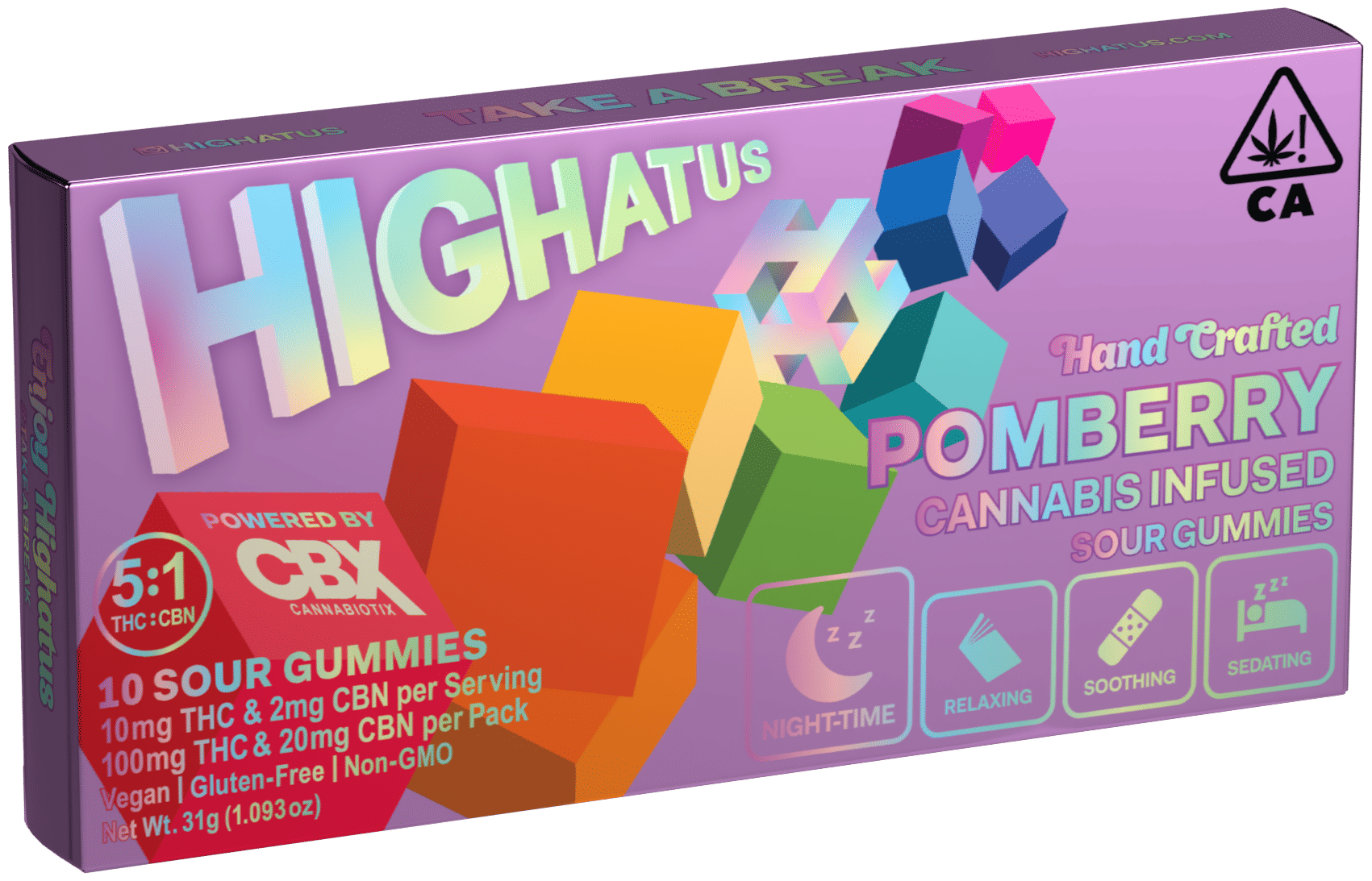 Highatus - PomBerry Gummies CBN - Cannabiotix - 10 Piece - $15 - Edibles