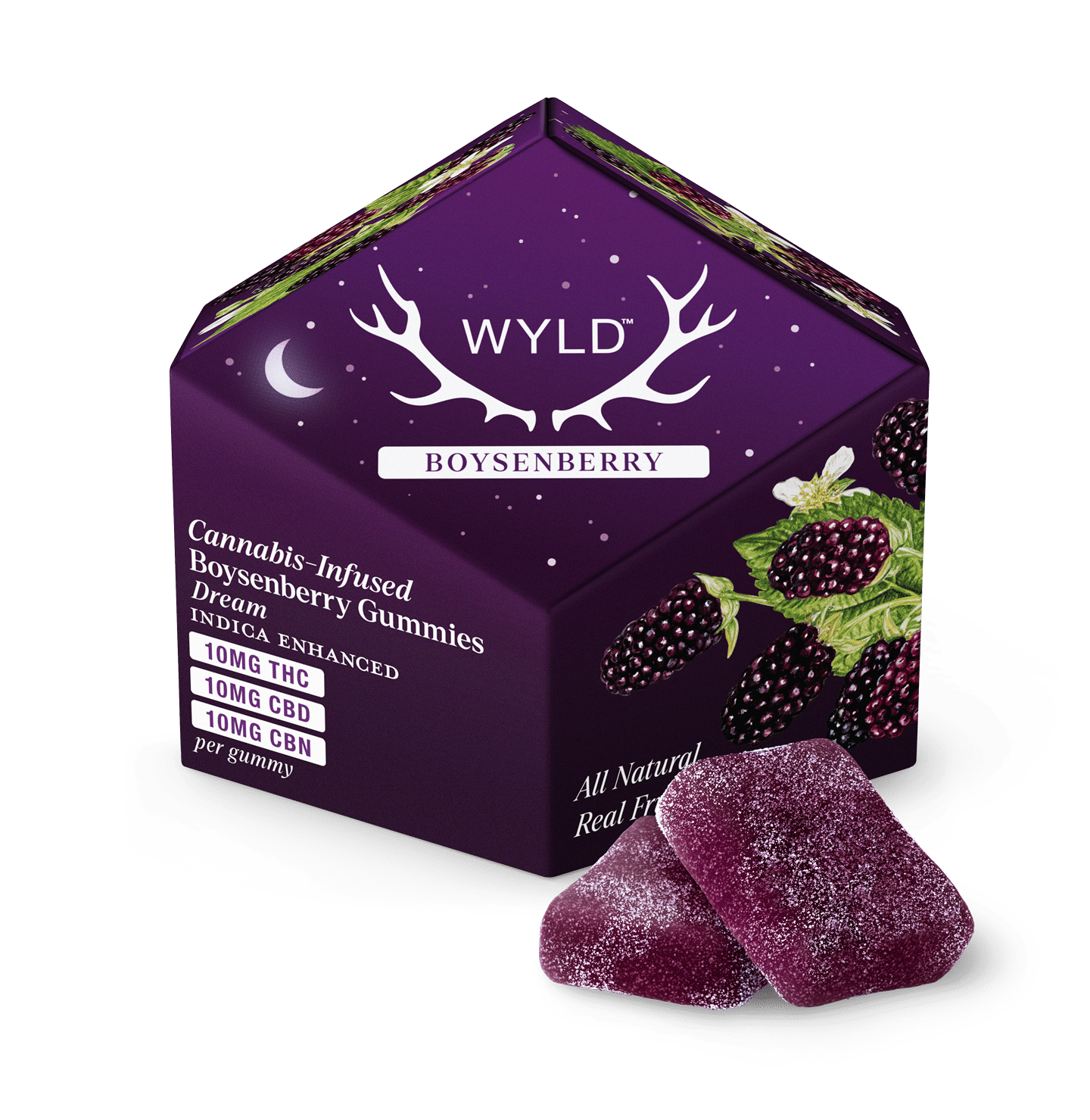 Boysenberry CBN Enhanced Gummies - WYLD Edibles - 10 Piece - $21 - Edibles