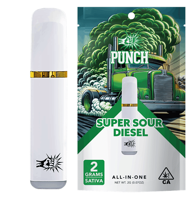 Punch Distillate All-In-One Vape - Super Sour Diesel (2g Sativa) *NEXTDAY DELIVERY ONLY*