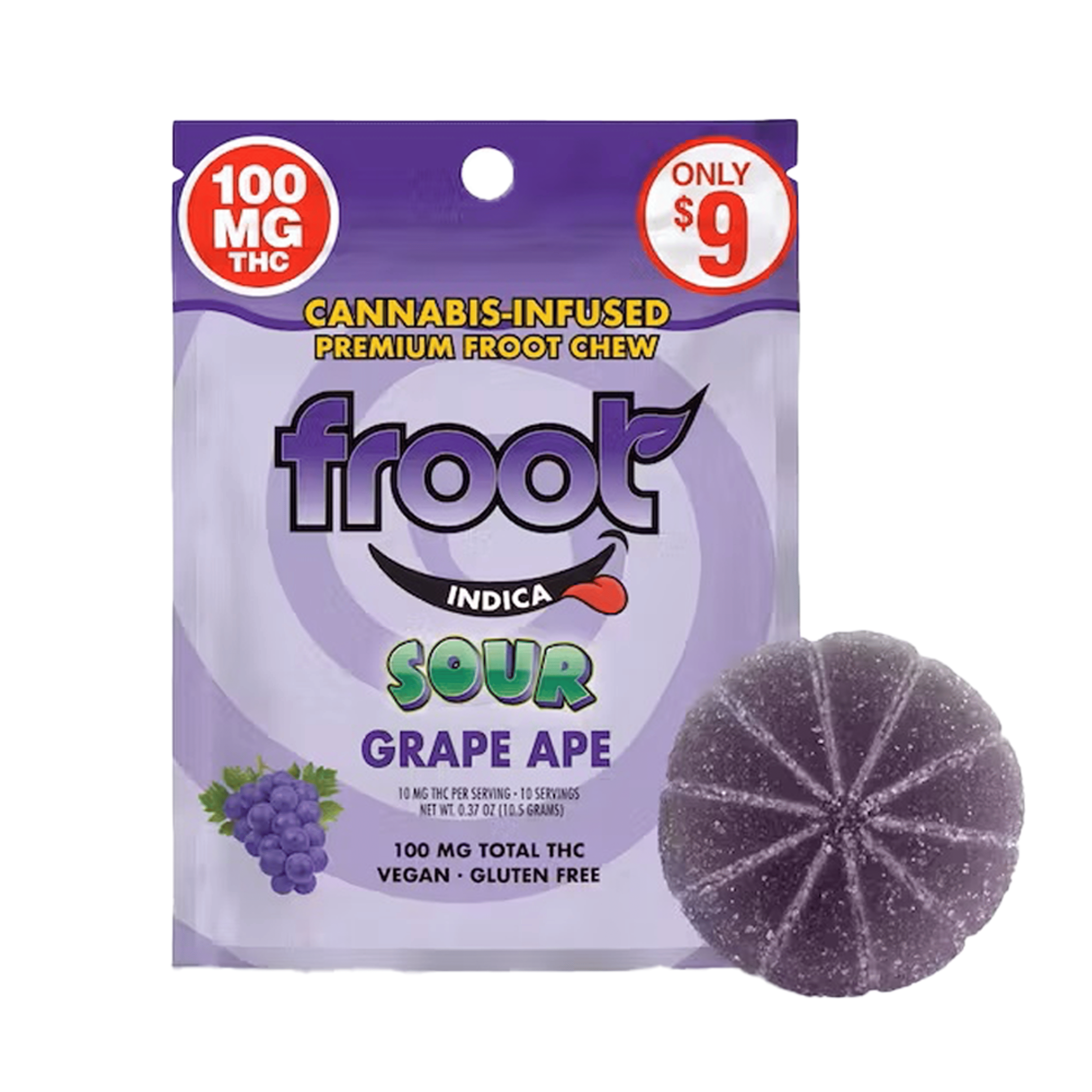 Sour Grape Chew (100Mg) (1Pk) - Froot - null - $9 - Edible