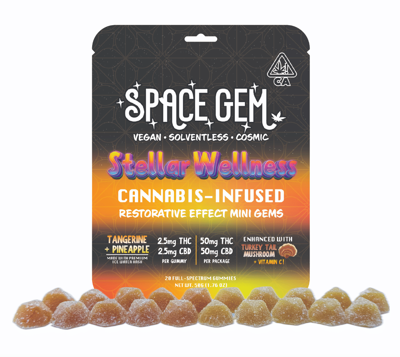 Restorative Effect Mini Gems [20pk] (50mg THC : 50mg CBD) - Space Gem -  - $22.05 - Edibles