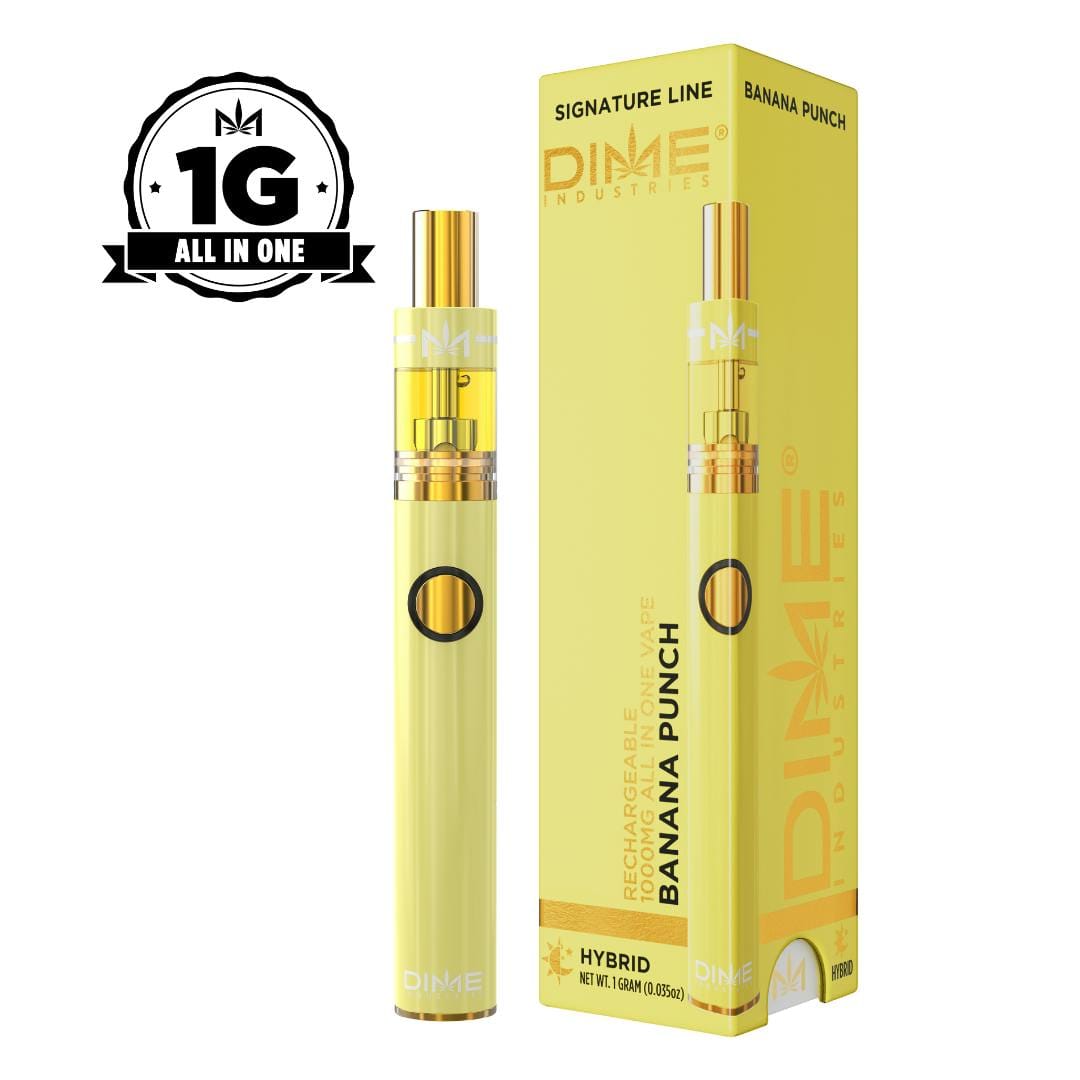 Banana Punch 1g All In One Vape - Dime Industries -  - $32 - Ready To Use Vapes