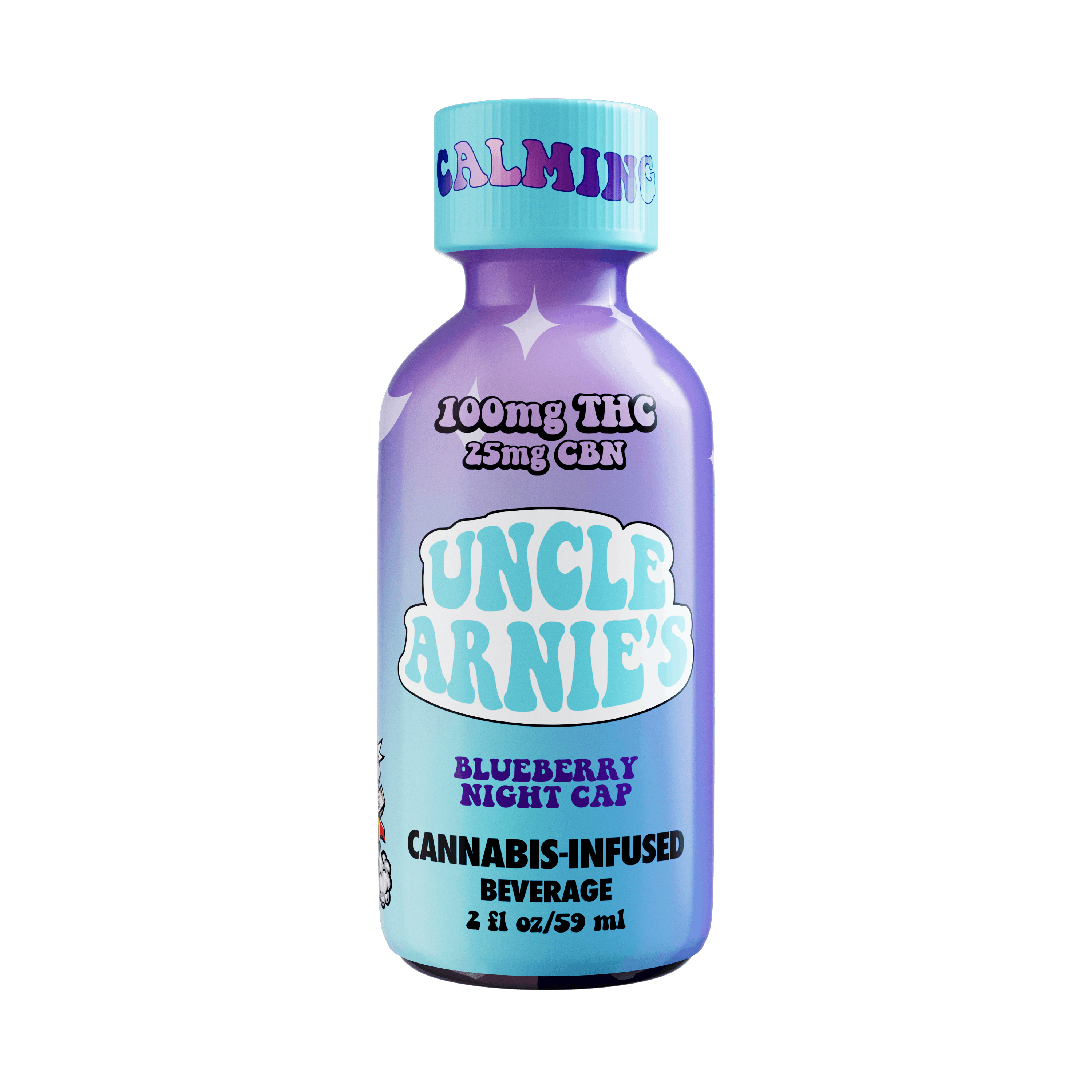 Uncle Arnies: Blueberry Night Cap 4:1 CBN - 2mg Shot - Uncle Arnies -  - $10 - Infused Beverages
