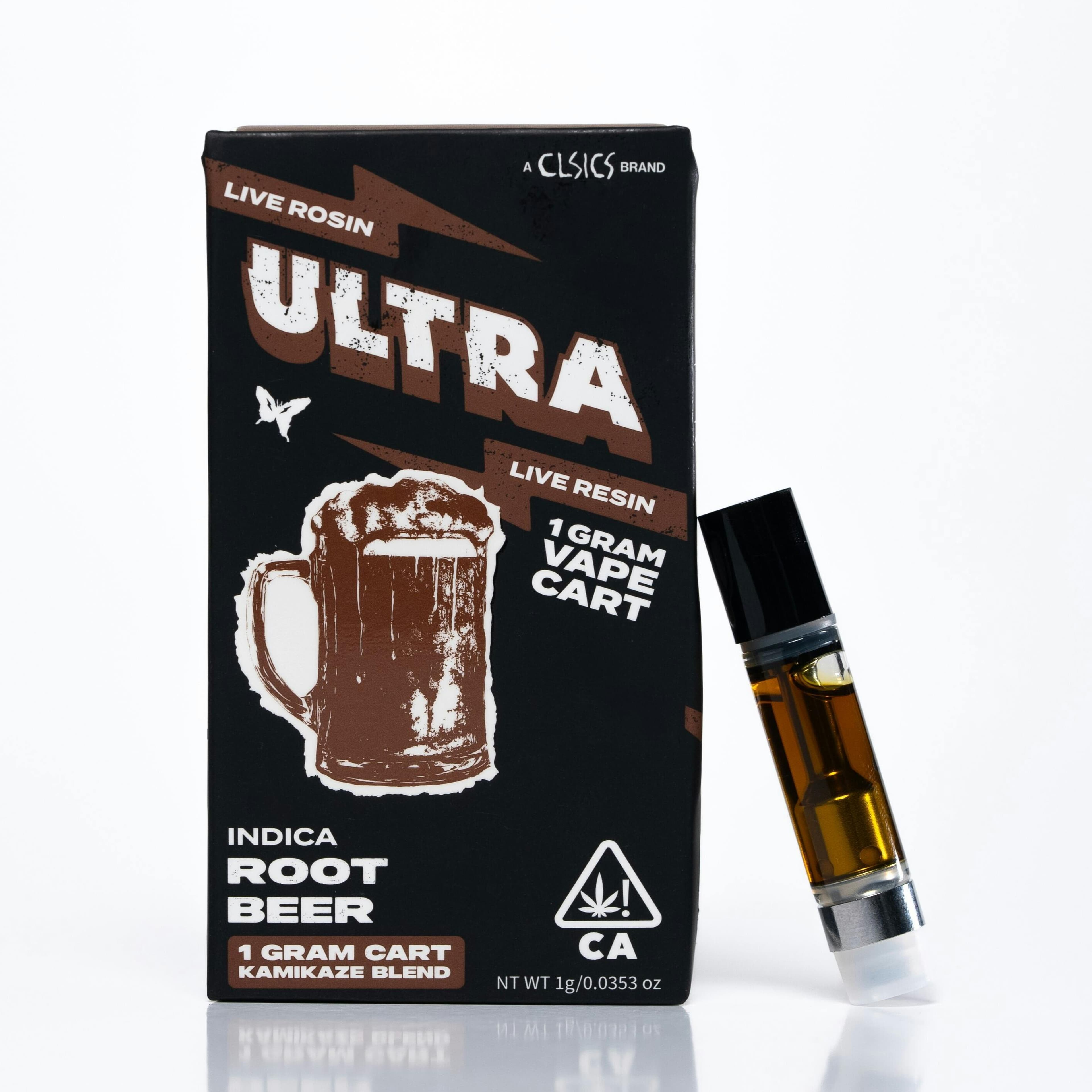 Ultra Root Beer - Live Rosin/Live Resin Vape Cartridge 1g - Ultra - - $30 - Cartridges / Pods
