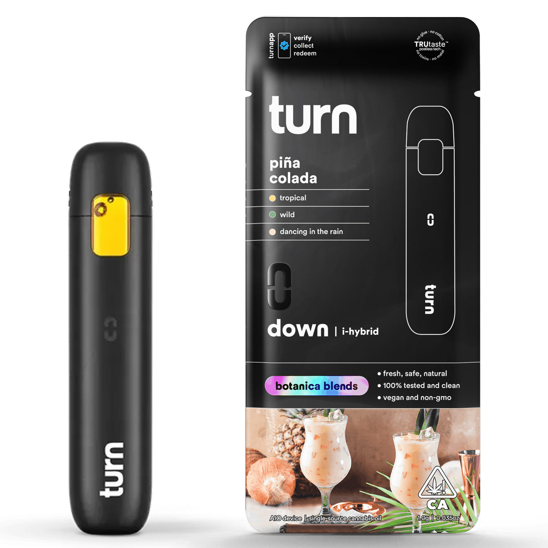 Pina Colada (I/H) AIO - 1g Botanica Blends - Turn - Pina Colada (I/H) - $27.30 - Cartridges