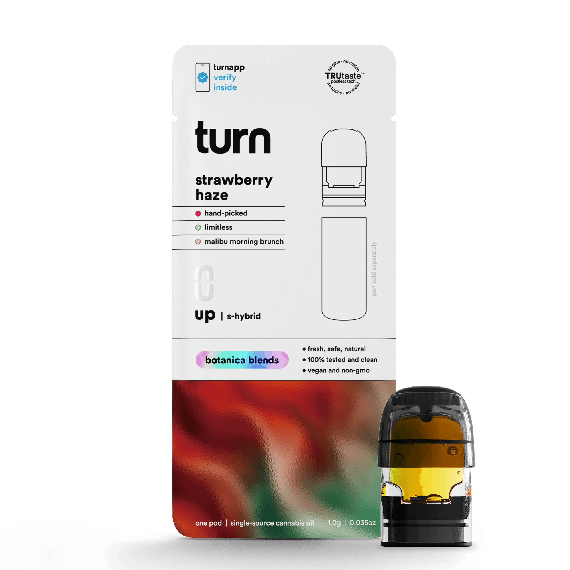 1.0g POD | strawberry haze | botanica blends | up | - Turn -  - $35 - Vape Pens