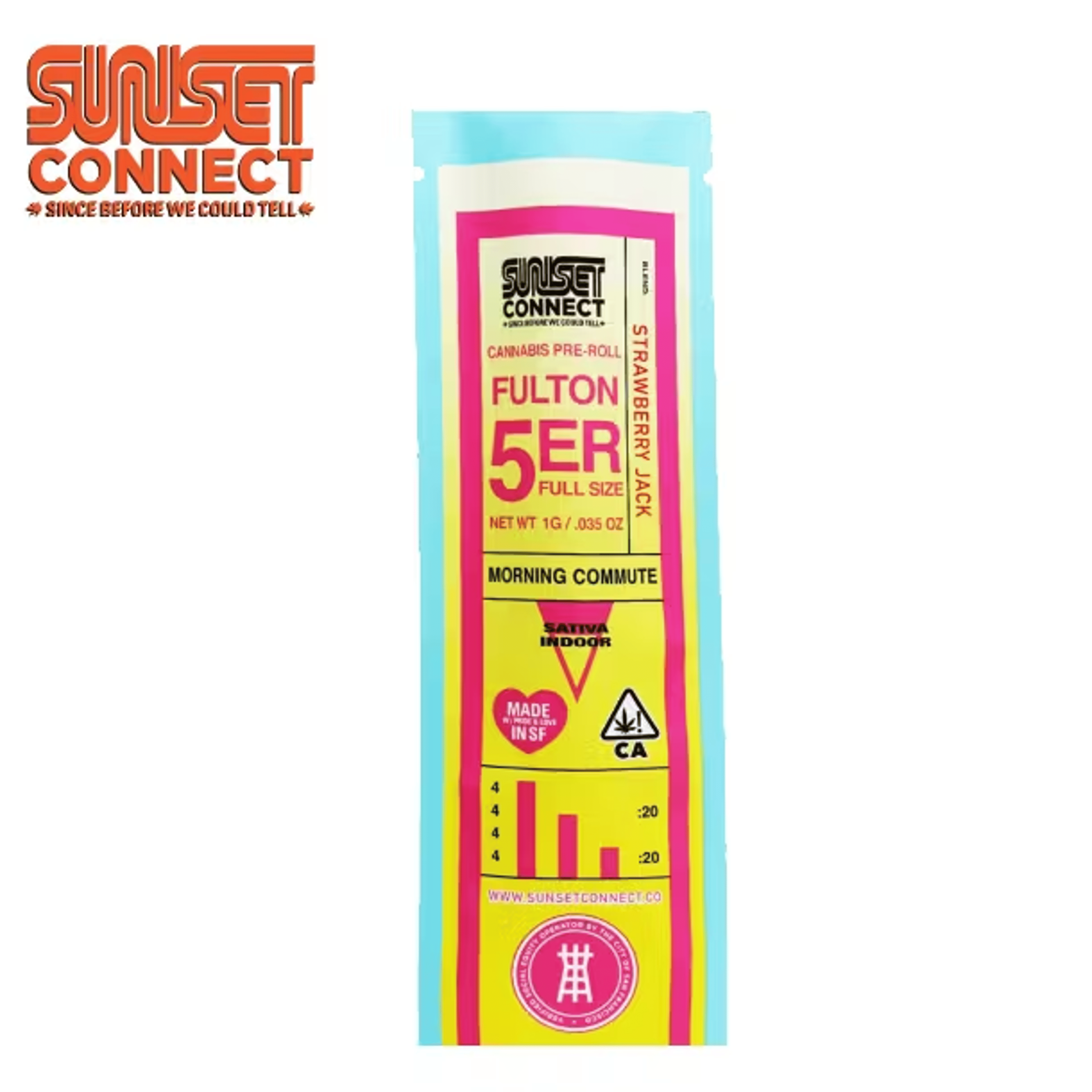 Sunset Connect (Fulton 5'er) - Strawberry Jack - Pre-Roll - 1g - Sunset Connect - SJ - Pre-Roll - 1g - $5.26 - Pre-Rolls