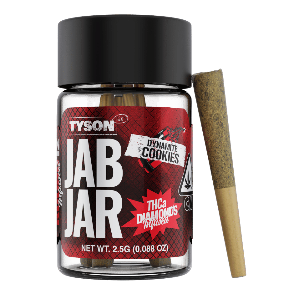 Dynamite Cookies - 2.5g Infused Pre rolls (5pk) - Tyson 2.0 - Infused PR Pack - Sativa Dom - $25 - Infused Preroll Pack