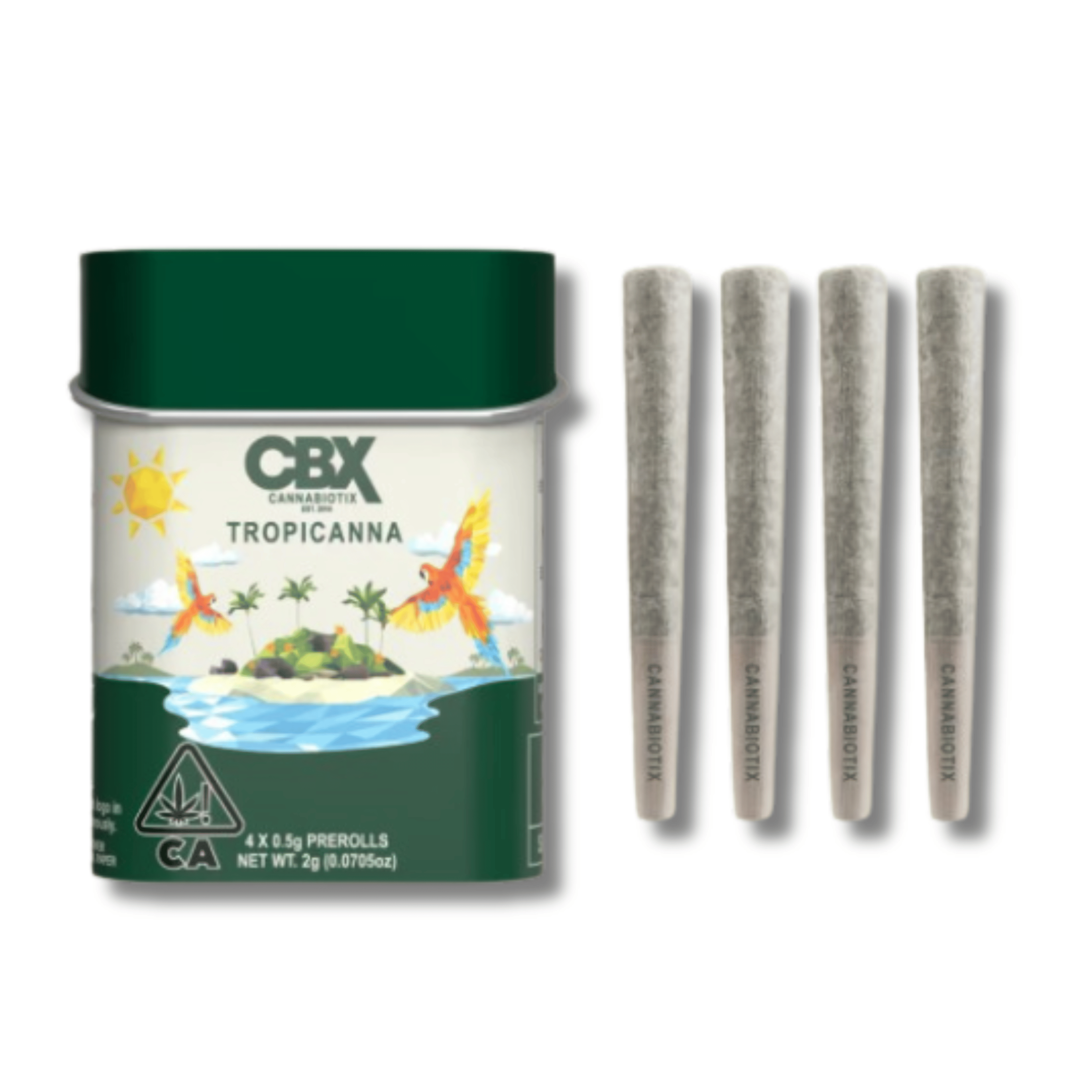 Tropicanna 4pk Prerolls - Cannabiotix - - $33.50 - Preroll