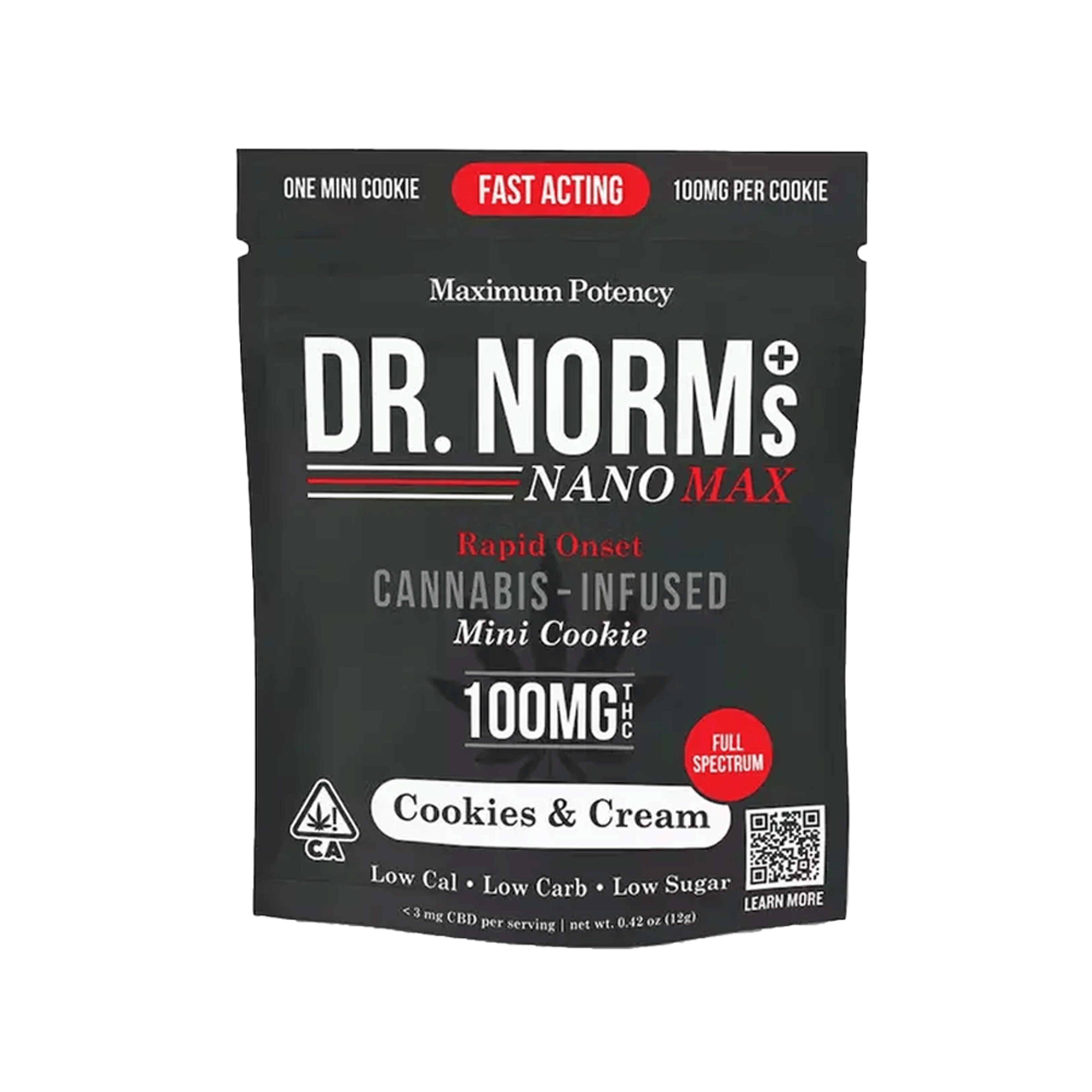 Max Cookies N Cream Nano Cookie (100Mg)(1Pk) - Dr. Norm's - null - $15 - Edible