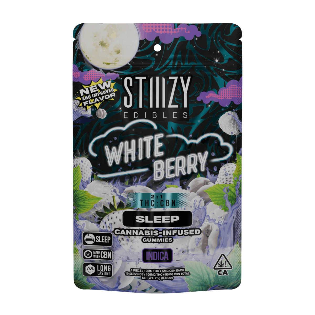 White Berry Gummies 100mg 2:1 THC: CBN - STIIIZY -  - $8.64 - Edibles