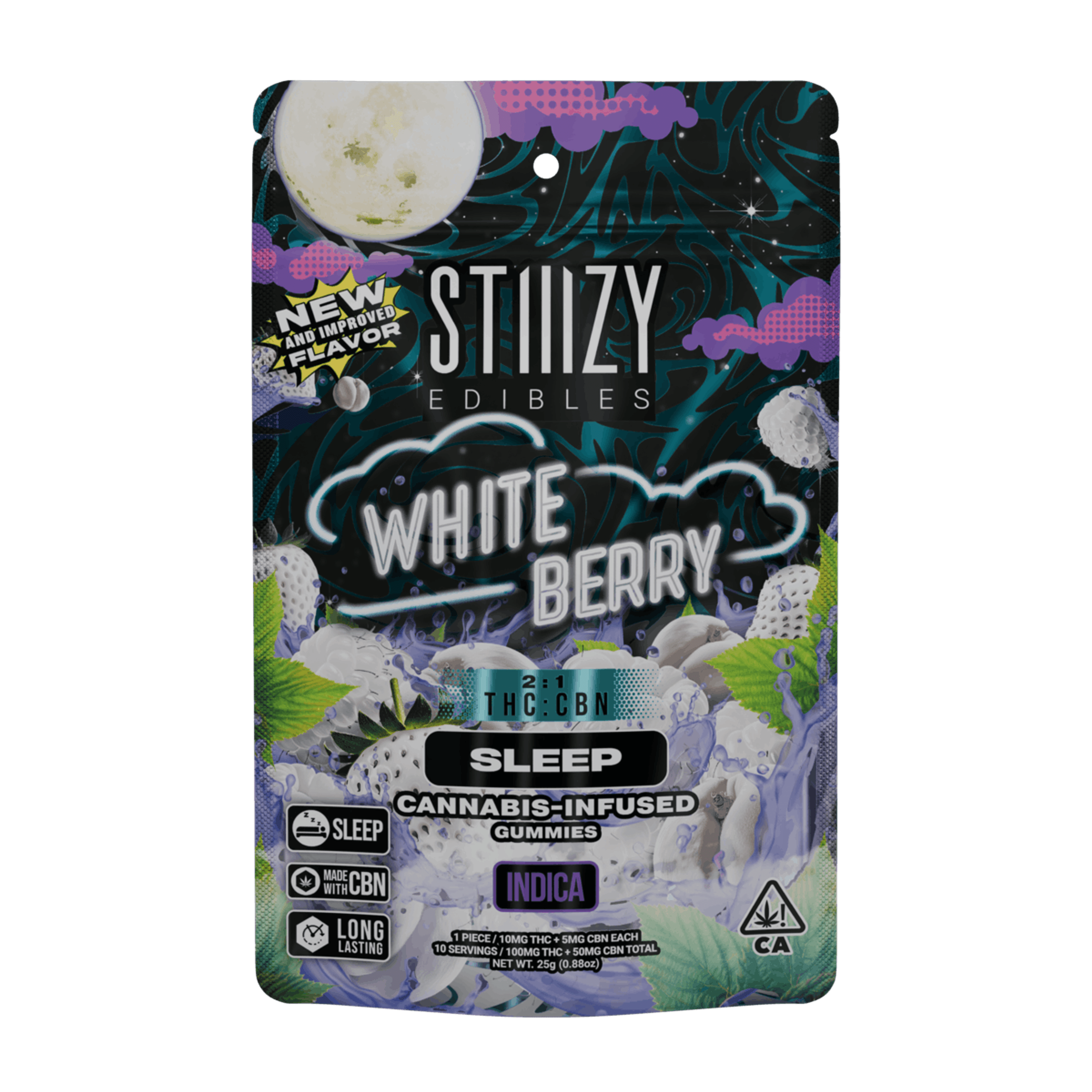 STIIIZY Gummies | 2:1 THC:CBN White Berry - Indica - STIIIZY - - $11 - Edibles