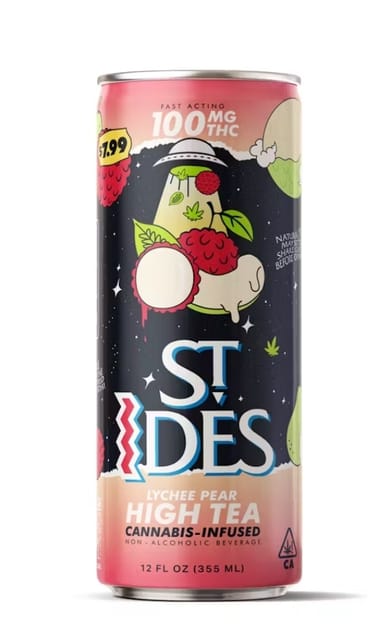 ST IDES - PEAR LYCHEE TEA | 12OZ HIGH TEA 100MG