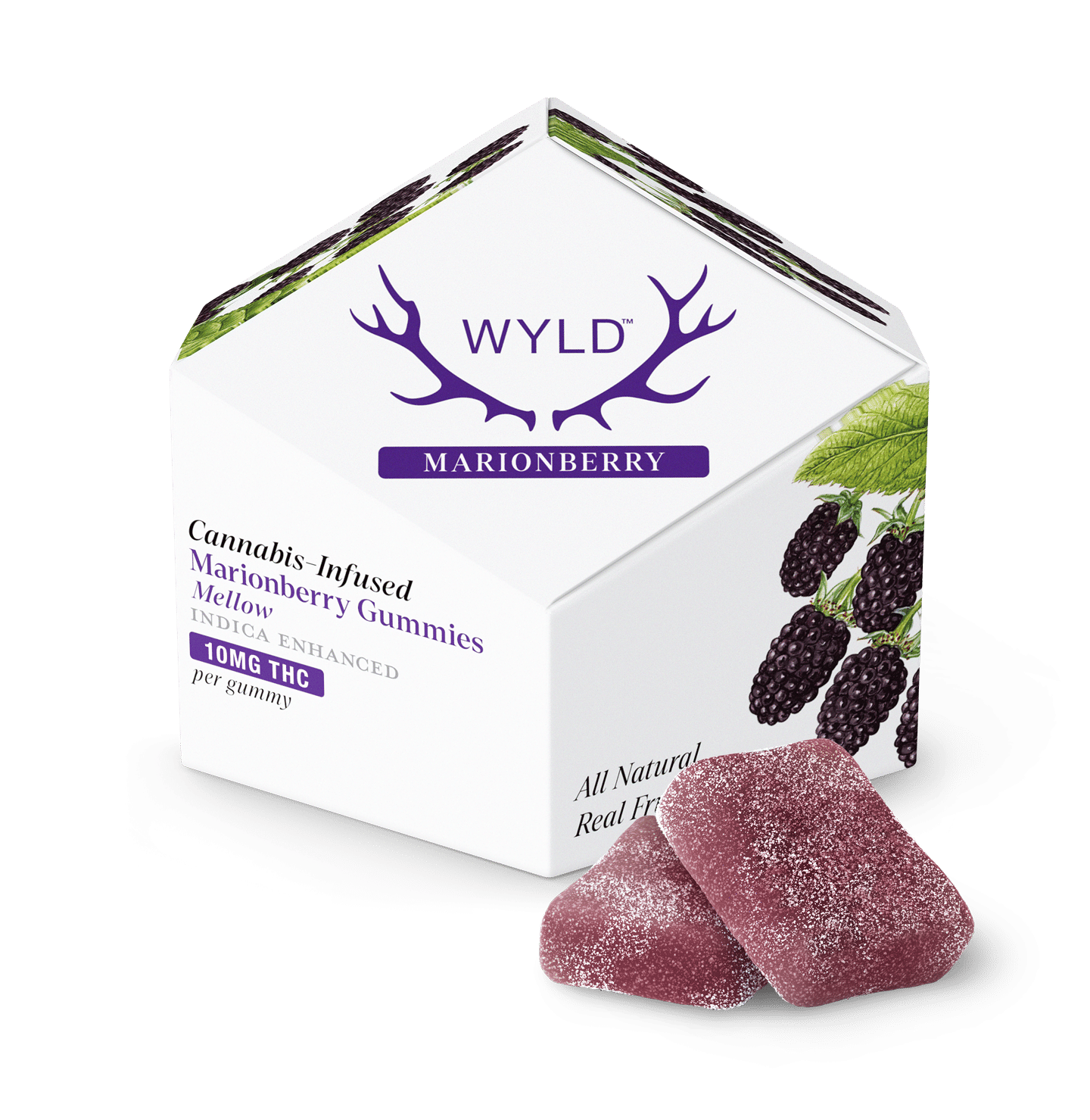 Marionberry Indica Enhanced Gummies - WYLD Edibles - 10 Piece - $20 - Edibles