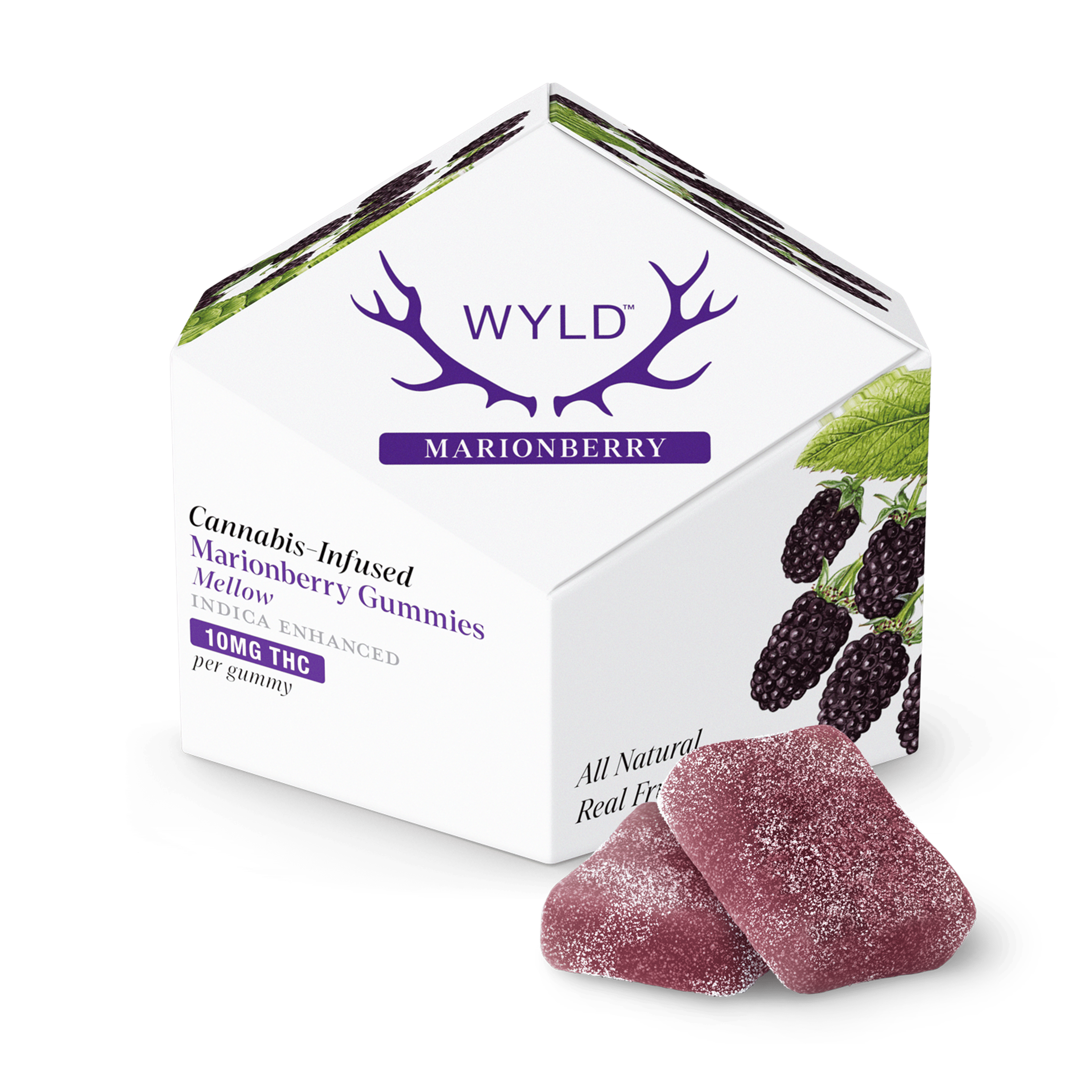 Marionberry Indica Enhanced Gummies - WYLD Edibles - 10 Piece - $20 - Edibles