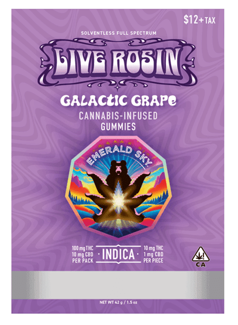 Galactic Grape Live Rosin Gummies - 100mg