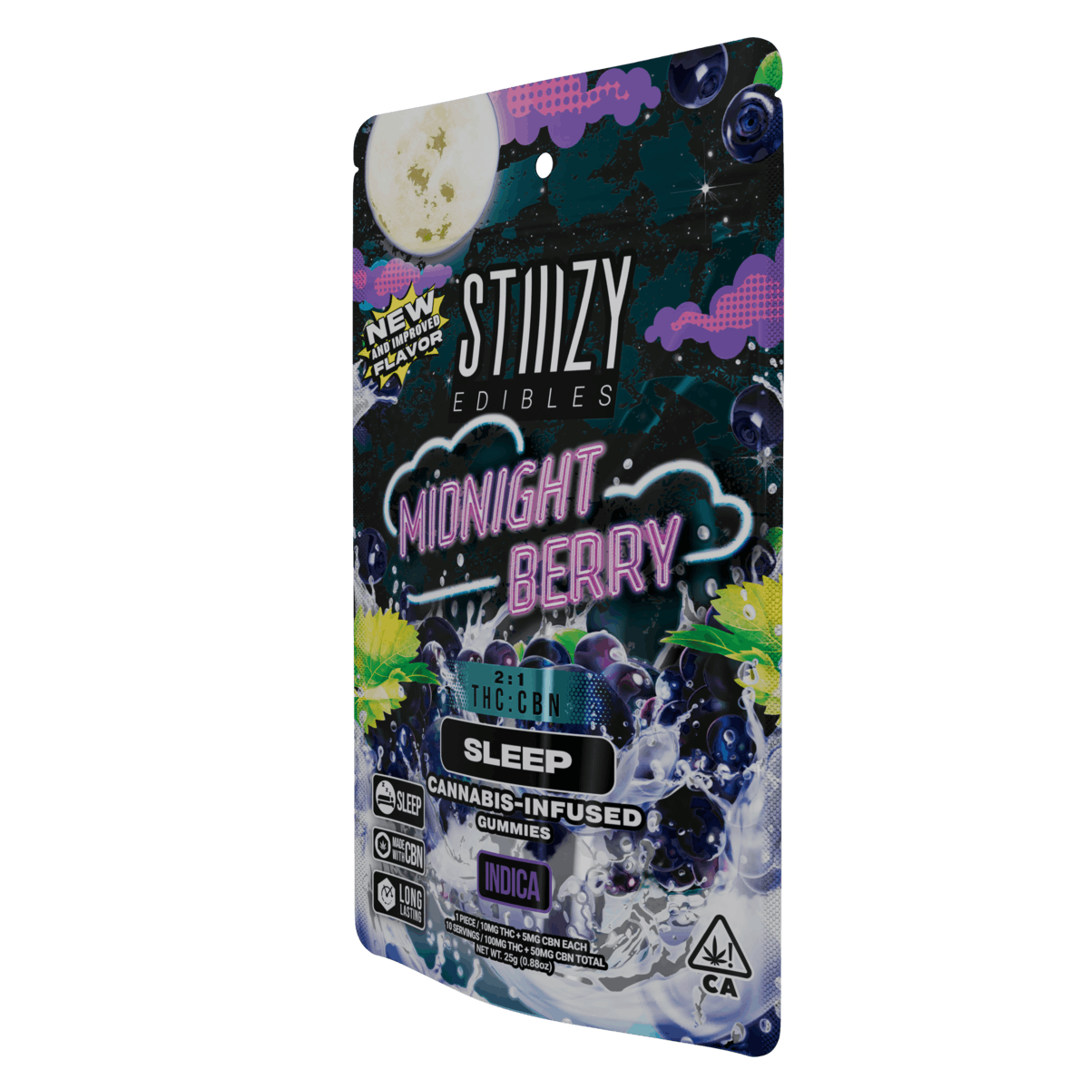 Midnight Berry 2:1  Nano Gummies - 100mg - STIIIZY -  - $8.64 - Edibles