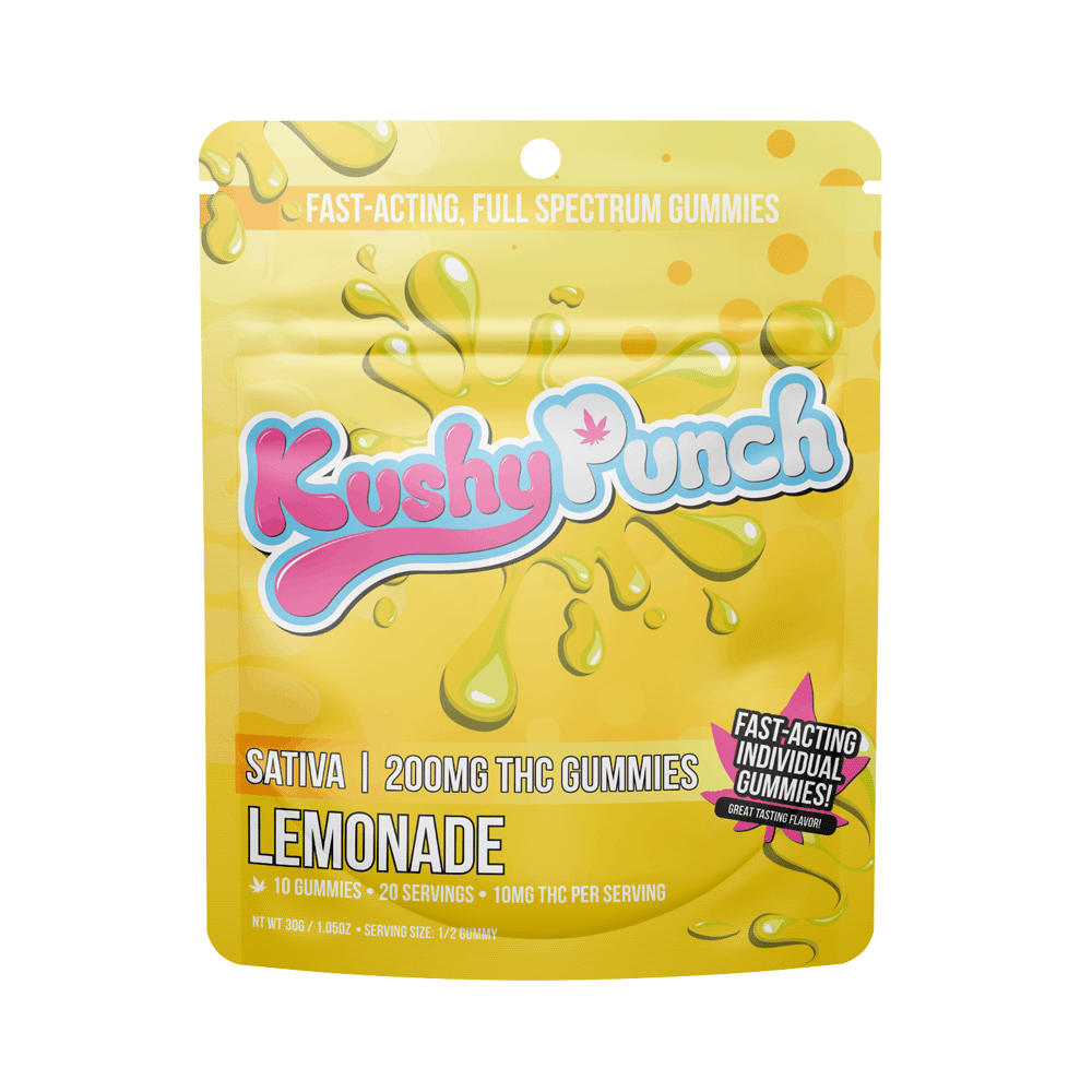 Sativa Lemonade Gummies (100Mg) (10Pk) - Kushy Punch - null - $12 - Edible