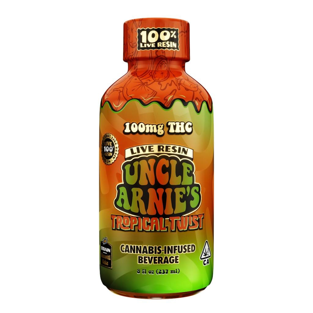 Tropical Twist  - 100mg 8oz Live Resin Drink - Uncle Arnie's - 100mg Hybrid Live Resin Drink - $13 - Drinks
