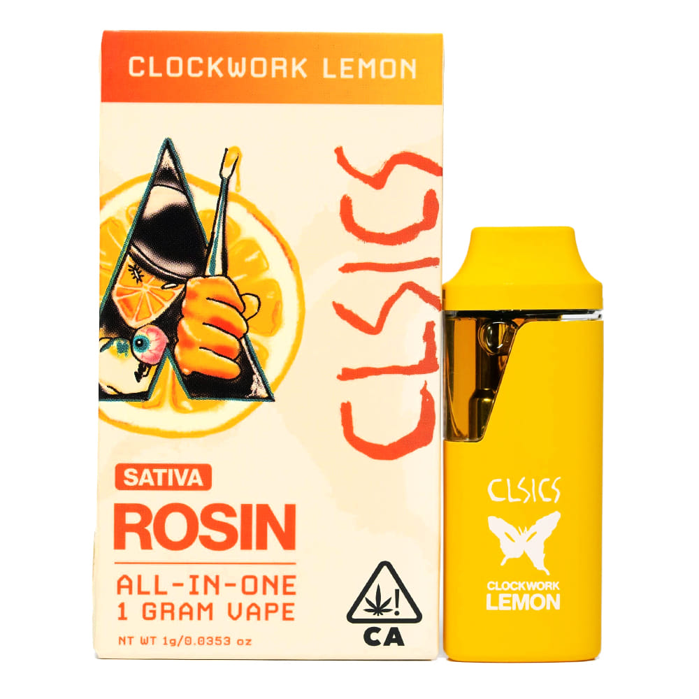 Clockwork Lemon (S) Live Rosin AIO - 1g - CLSICS - Clockwork Lemon (S) - $38.75 - Cartridges