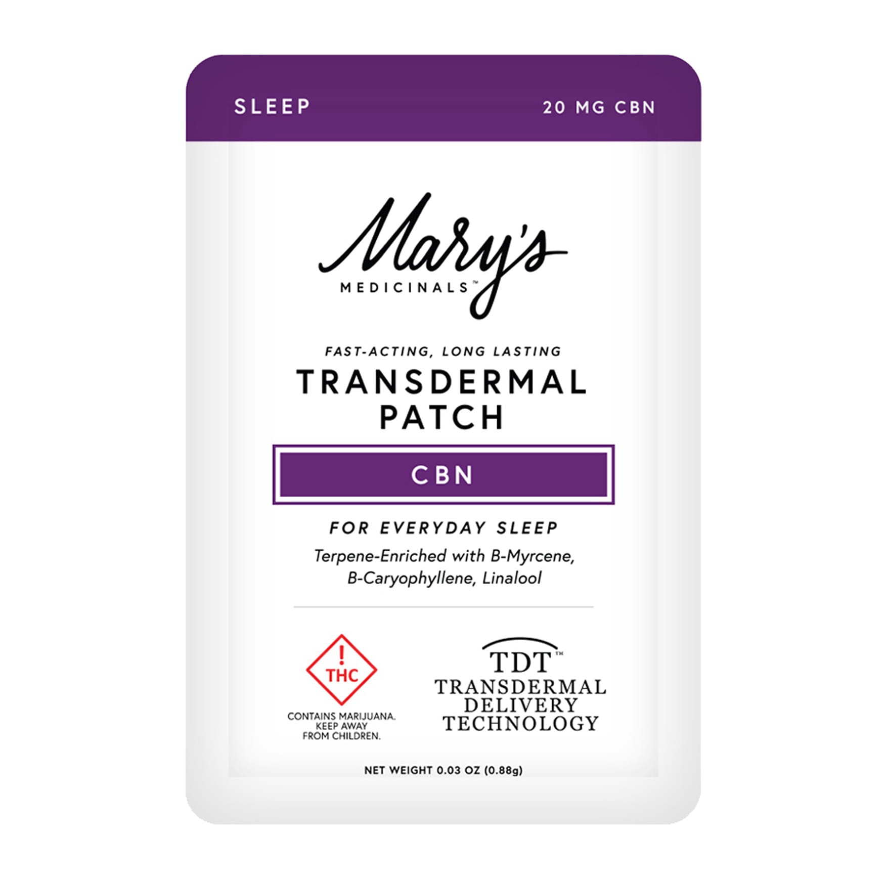 Sleep CBN Patch Single - Mary's Medicinal -  - $9.85 - Topicals