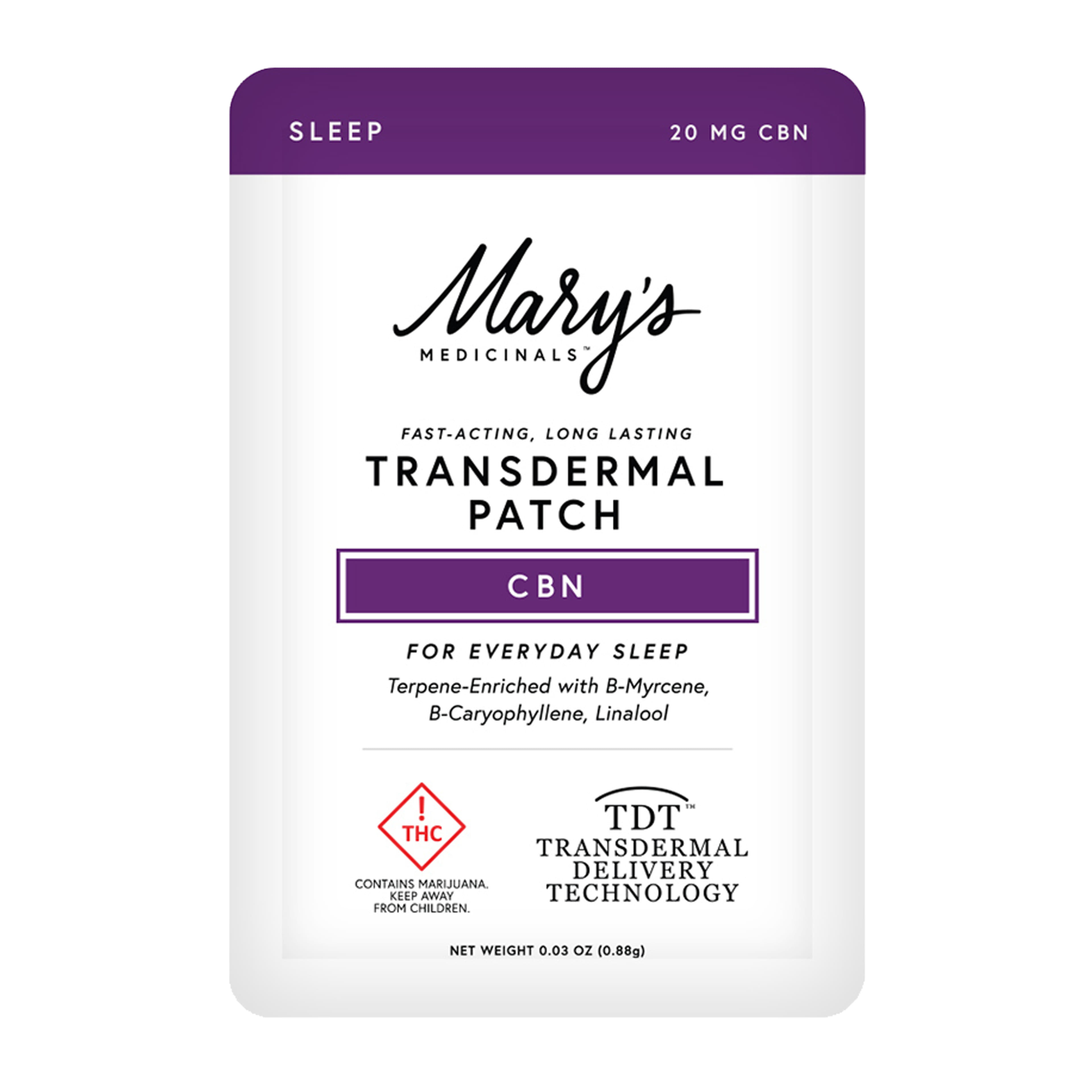 Sleep CBN Patch Single - Mary's Medicinal - - $9.85 - Topicals