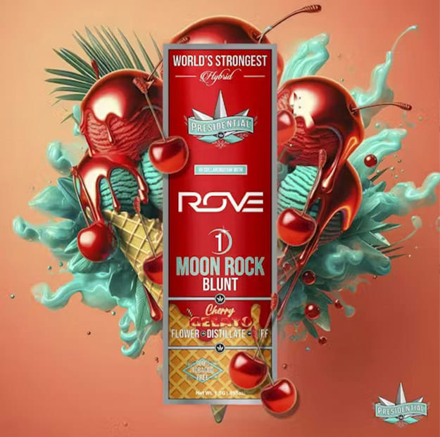 Presidential x Rove - Cherry Gelato - Moon Rock Blunt - 1.5g - Presidential - Blunt - $18.99 - Blunts