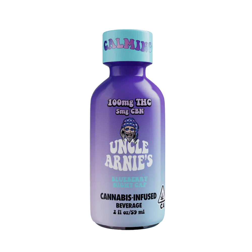 Blueberry Night Cap 4:1 THC/CBN Shot (100MG) (2OZ) - Uncle Arnie's -  - $7.99 - Beverage