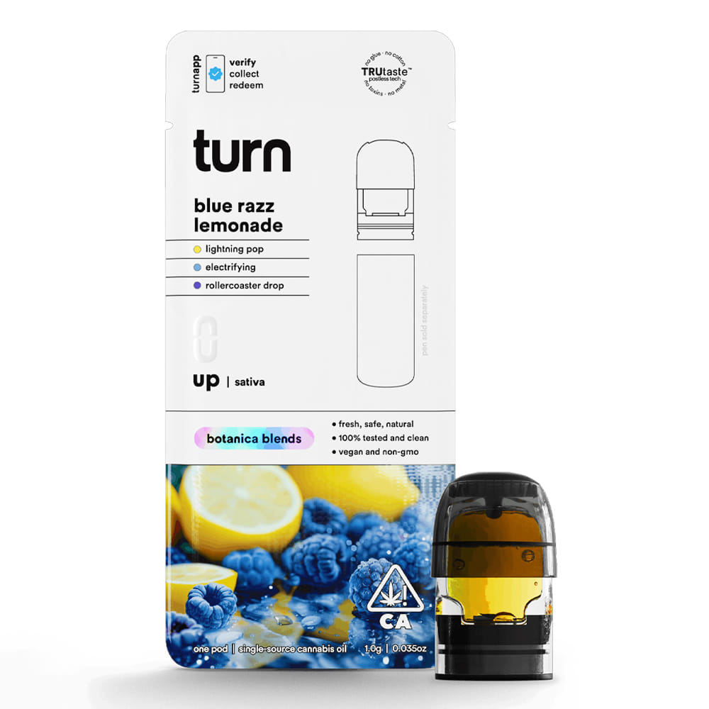 Blue Raz Lemonade (S) Pod Botanica Blends - 1g - Turn - Blue Razz Lemonade (S) - $26.40 - Cartridges
