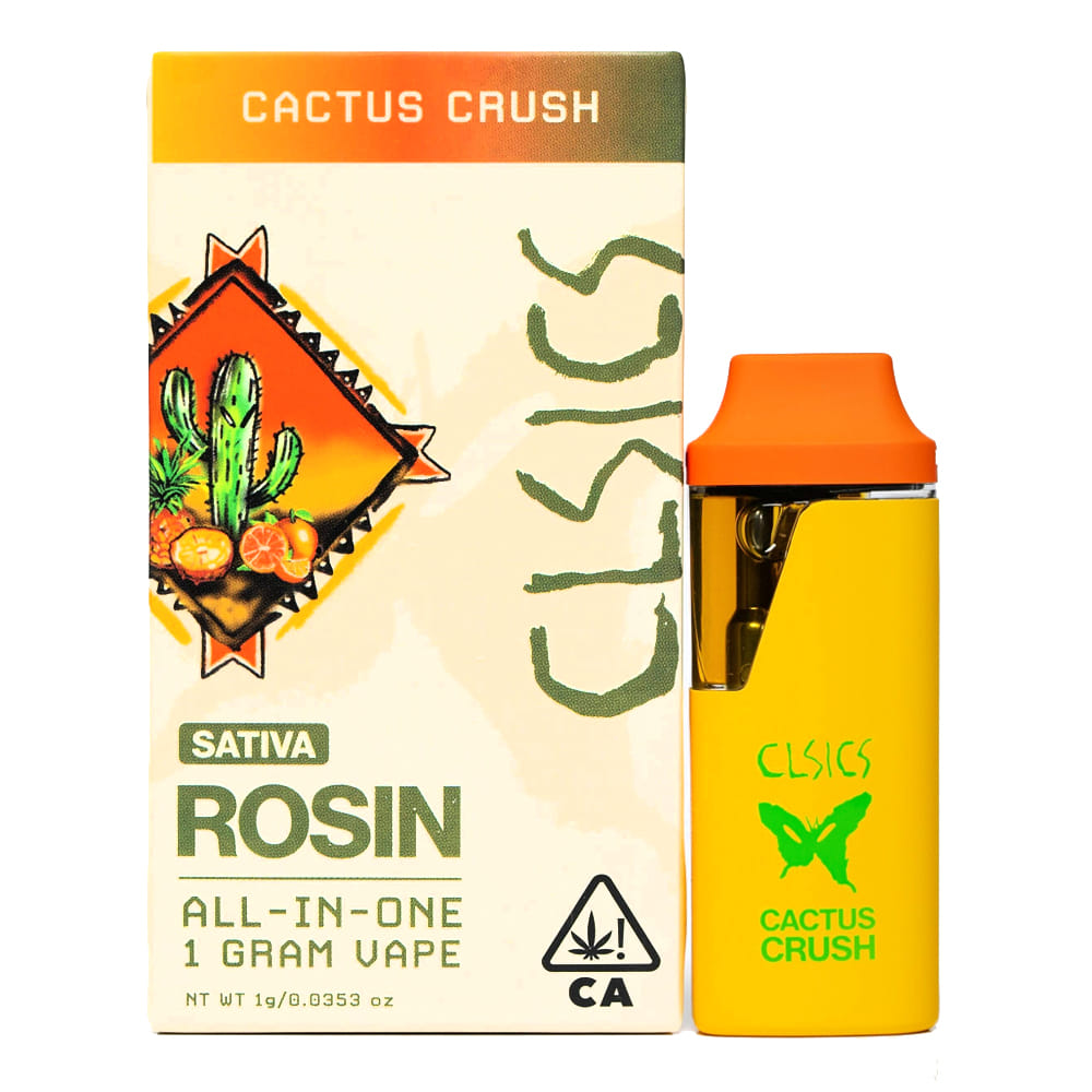 Cactus Crush (S) Live Rosin AIO 1g - CLSICS - Cactus Crush (S) Live Rosin AIO 1g - $36 - Vape Cartridge