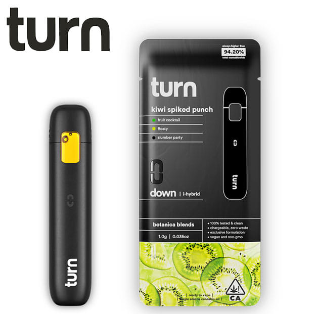Turn AIO - Kiwi Spiked Punch - Botanica Blends All In One Vape - 1g - Turn - BB AIO - $21.97 - Disposable Vape Pens (All In One)